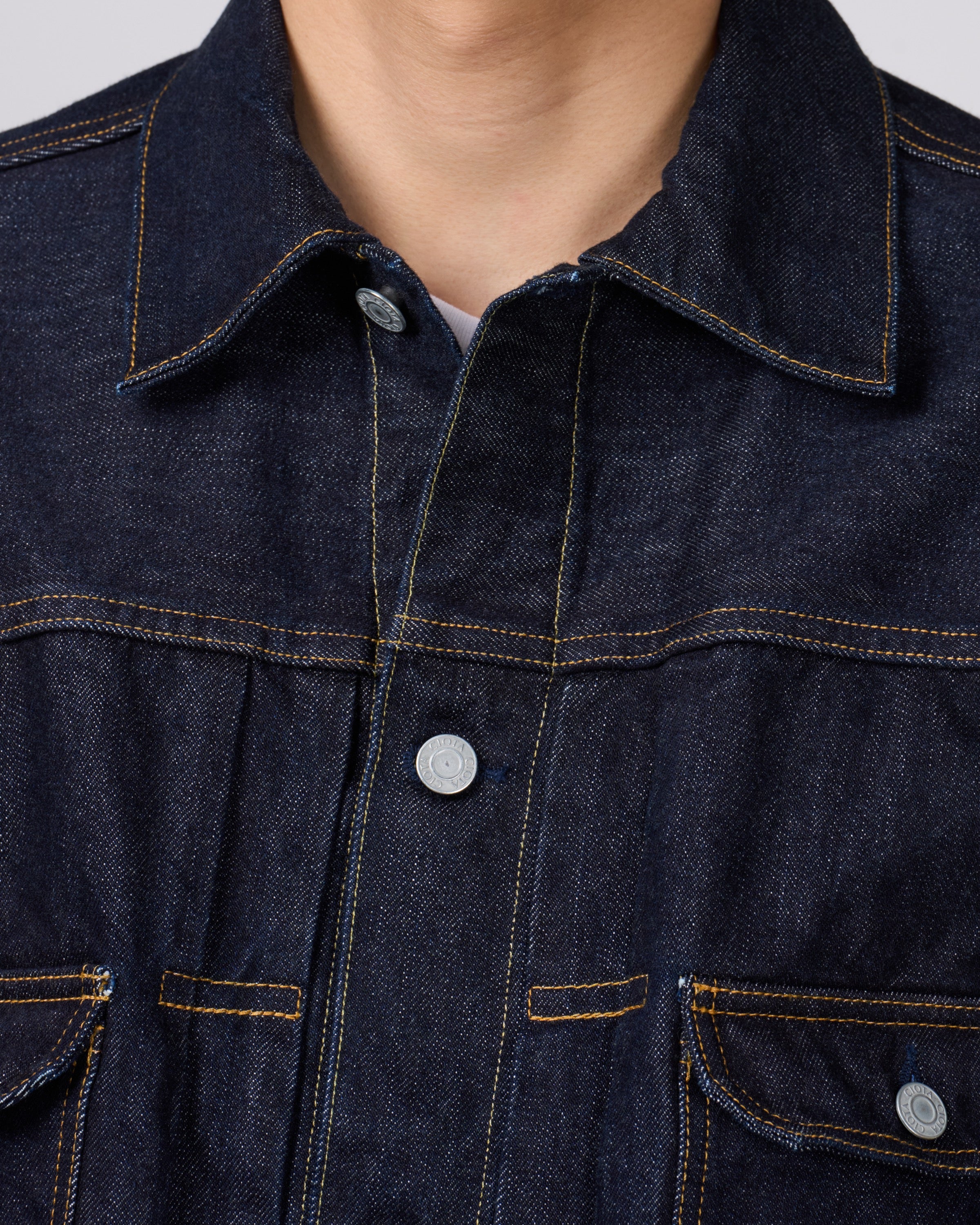 CIOTA Double Pocket Denim Jacket, Navy