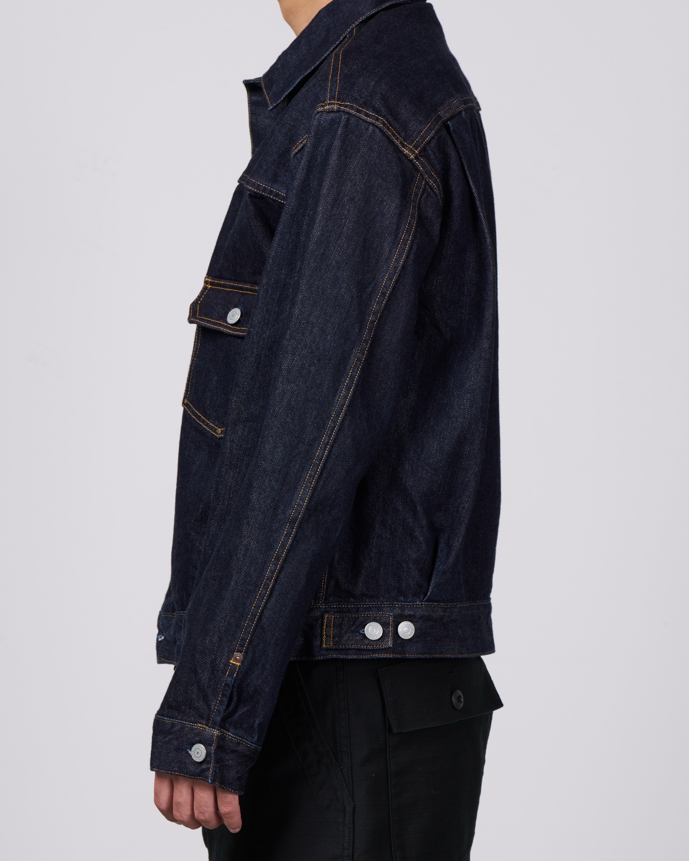 CIOTA Double Pocket Denim Jacket, Navy