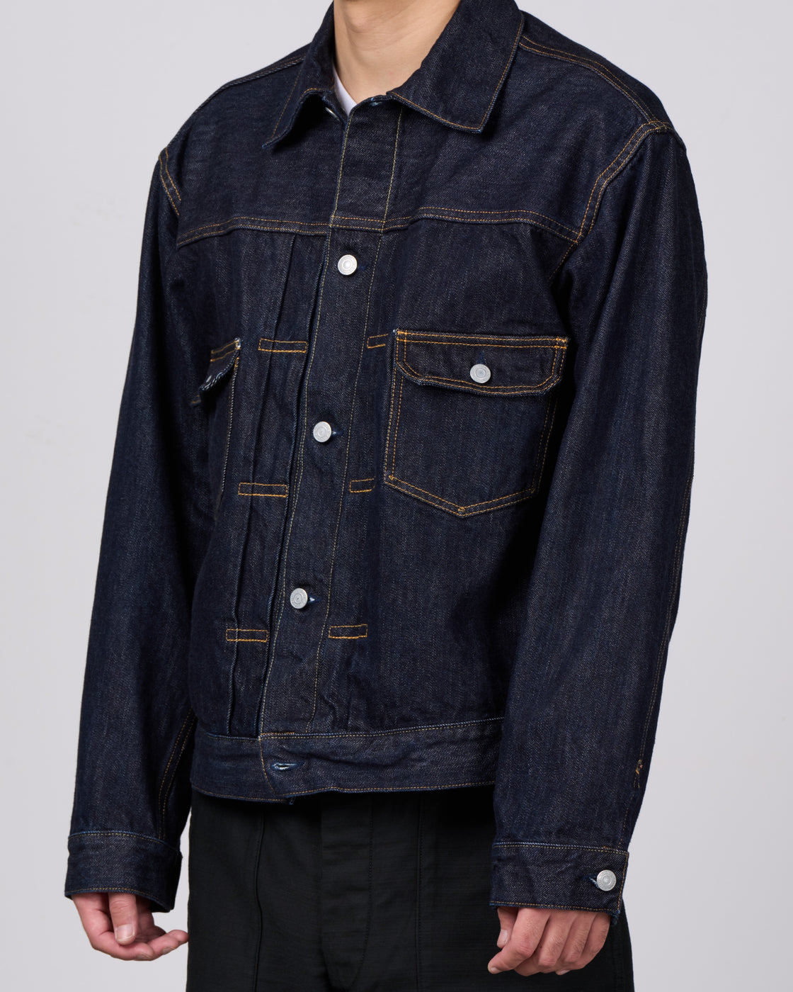 CIOTA Double Pocket Denim Jacket, Navy