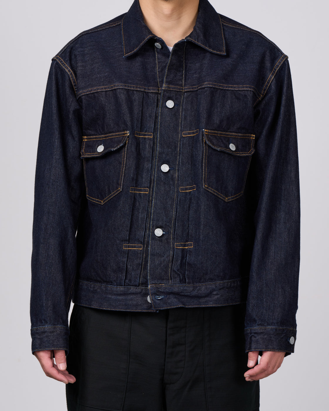 CIOTA Double Pocket Denim Jacket, Navy
