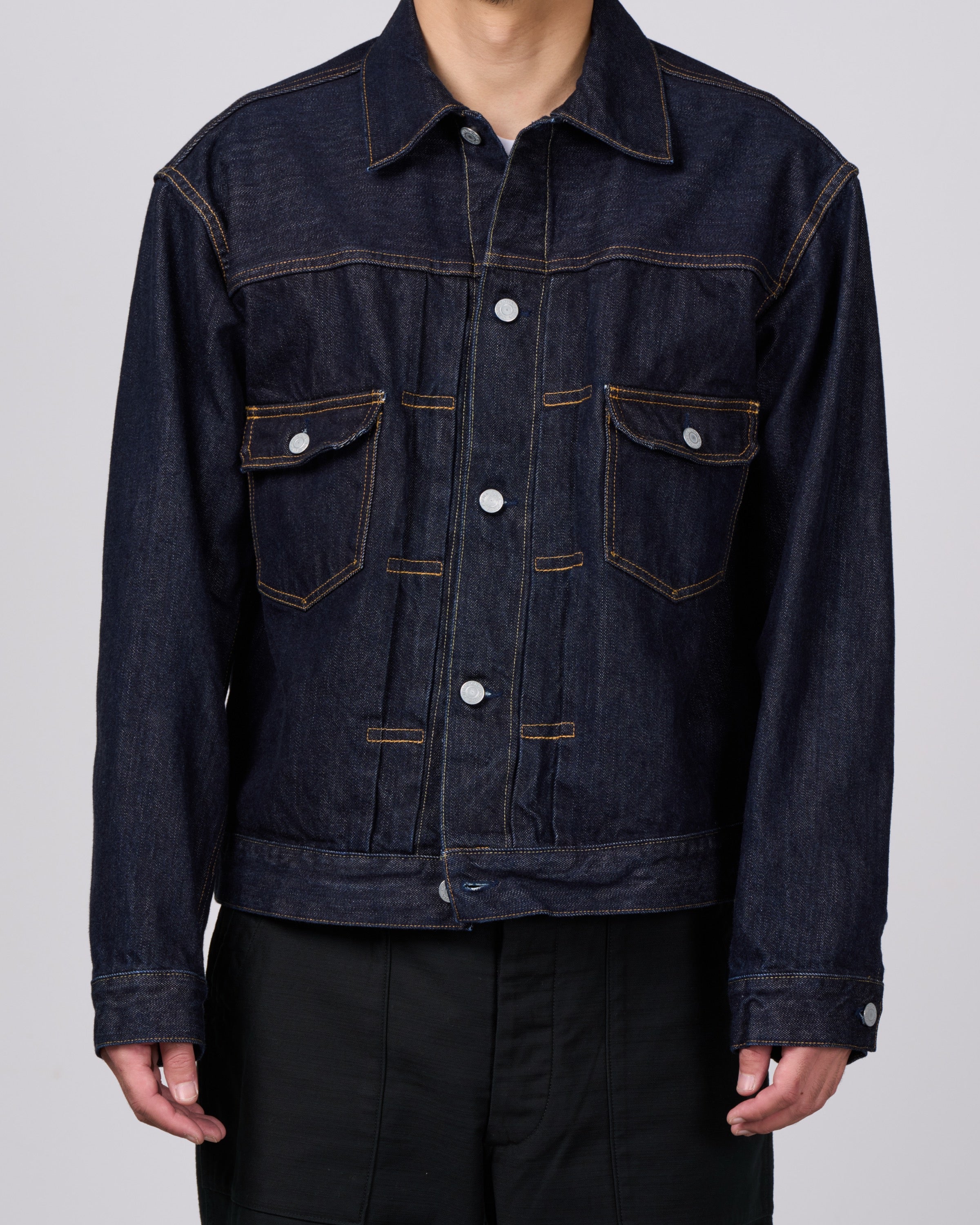 CIOTA Double Pocket Denim Jacket, Navy
