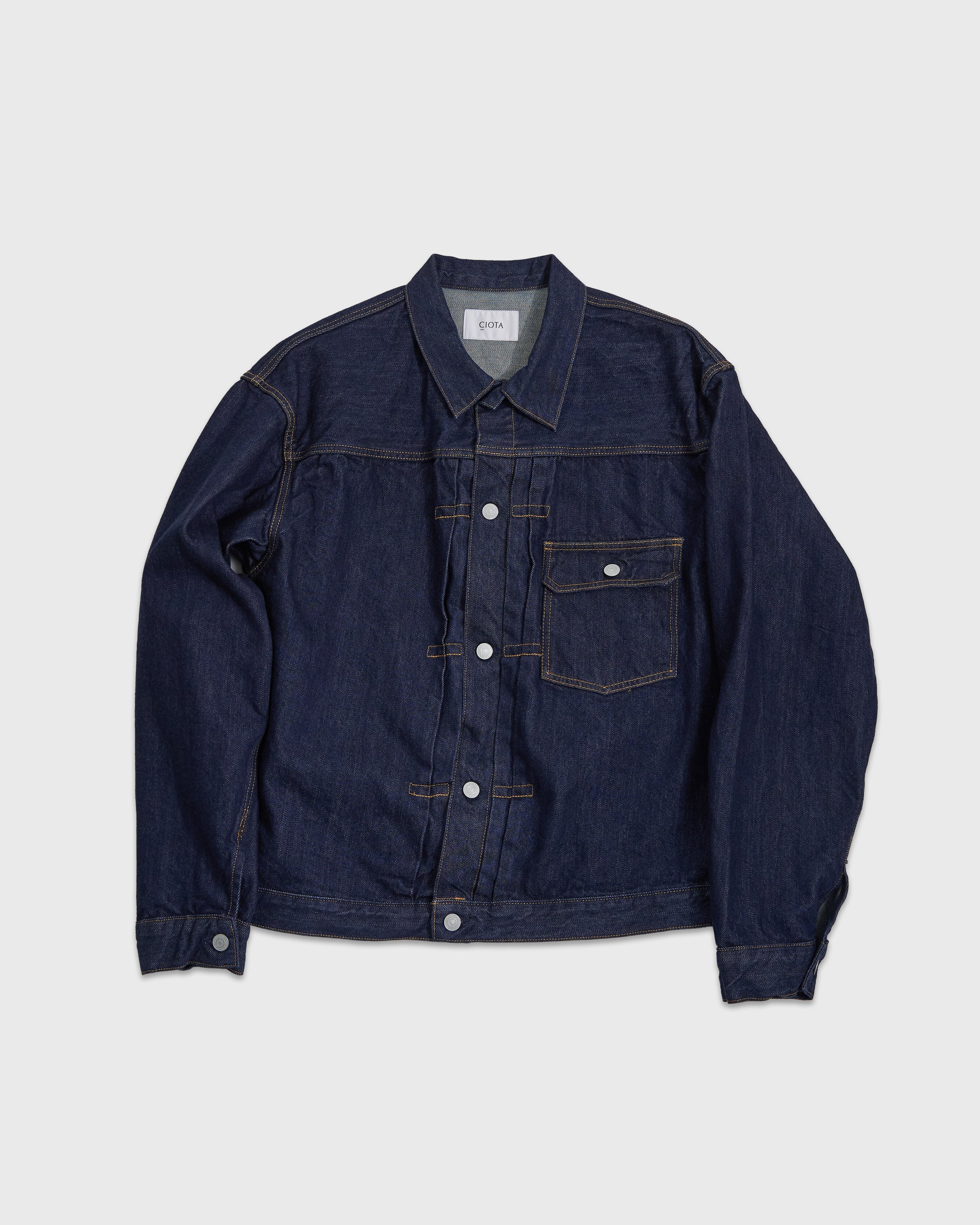 CIOTA New Single Pocket Denim Jacket, Navy