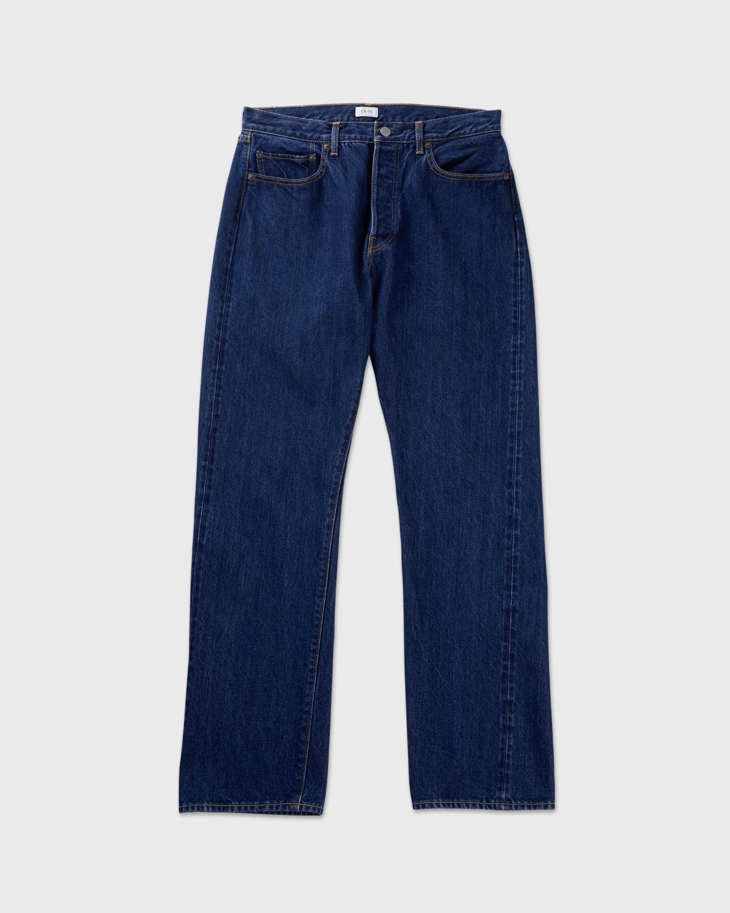CIOTA Straight 5 Pocket Pants, Dark Blue(Damage)