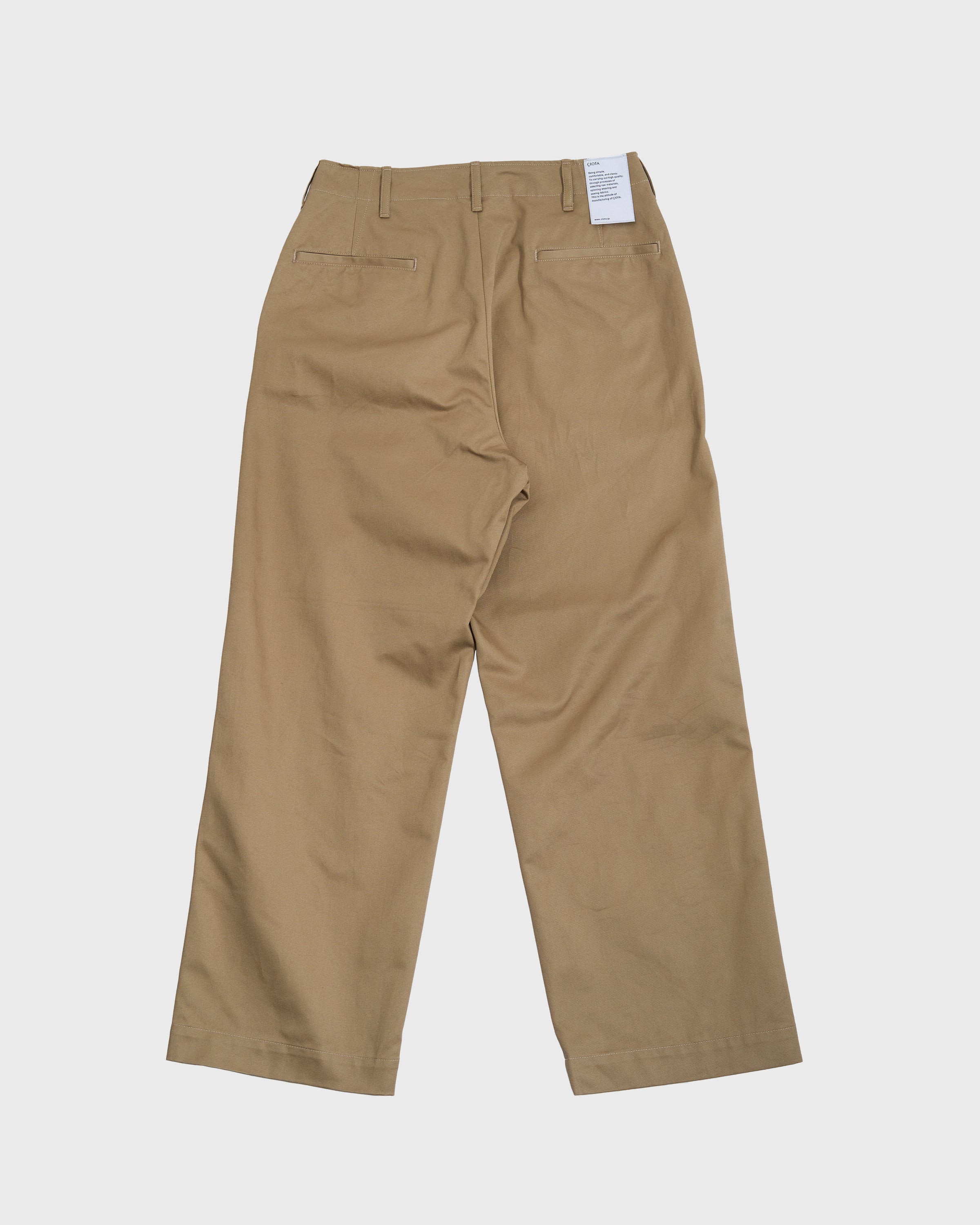 CIOTA 43khaki Chino Trousers, Beige