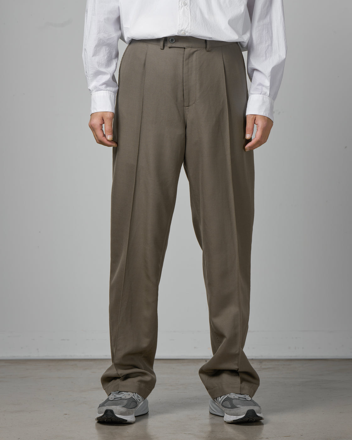 Dhal Wool Tropical Center Press Pants, Grey – Keylime Tokyo