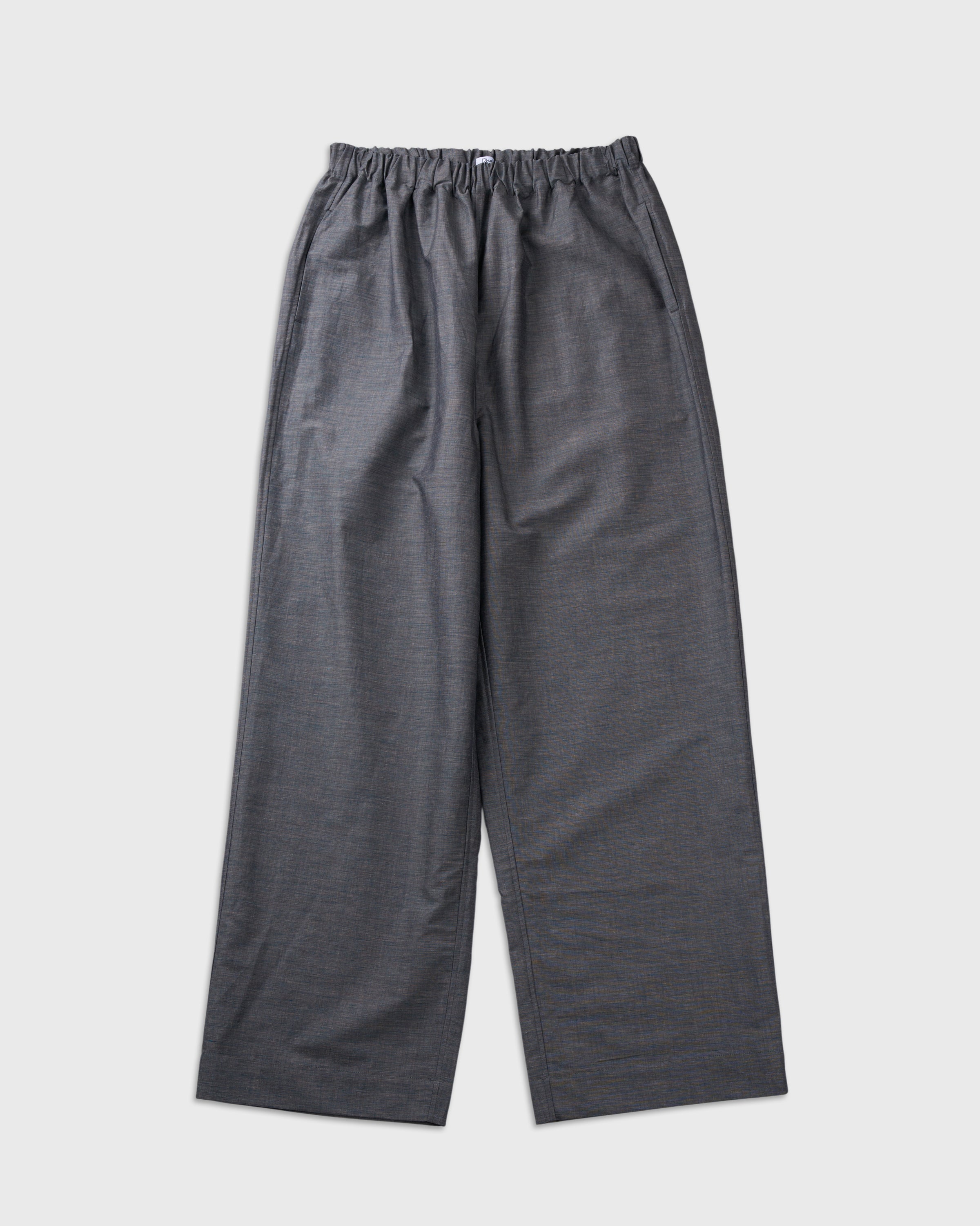 Dhal Cotton Linen Chambray Relax Pants, Navy