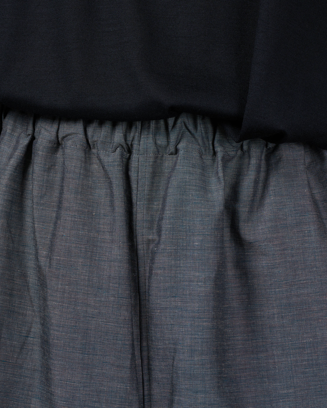 Dhal Cotton Linen Chambray Relax Pants, Navy