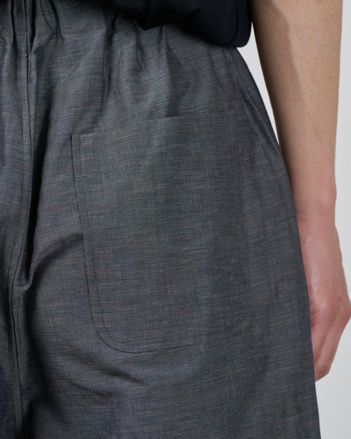 Dhal Cotton Linen Chambray Relax Pants, Navy