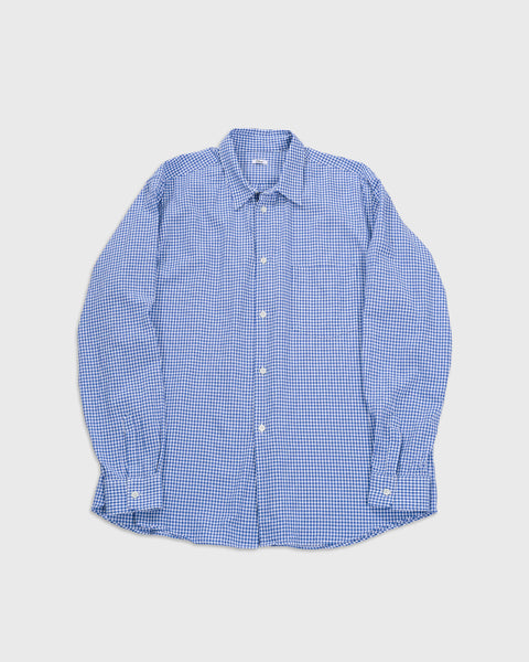 美品 dhal チェックシャツ ダル Dhal Regular Shirt Dobby Gingham, Blue Check – Keylime Tokyo