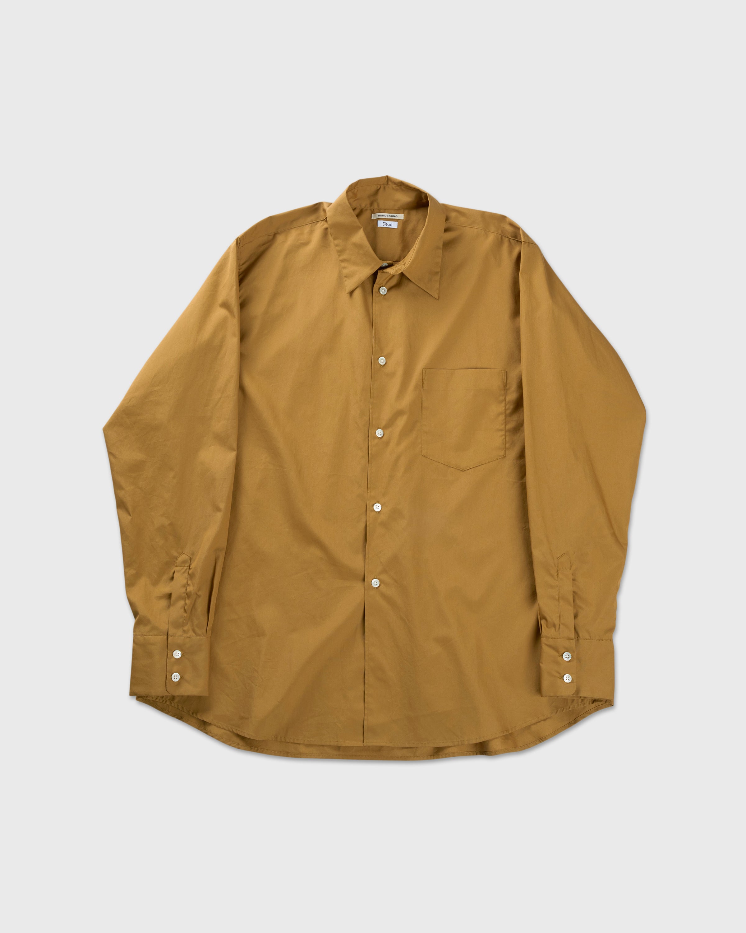 Dhal Pima Cotton Dress Regular Shirt, Brown