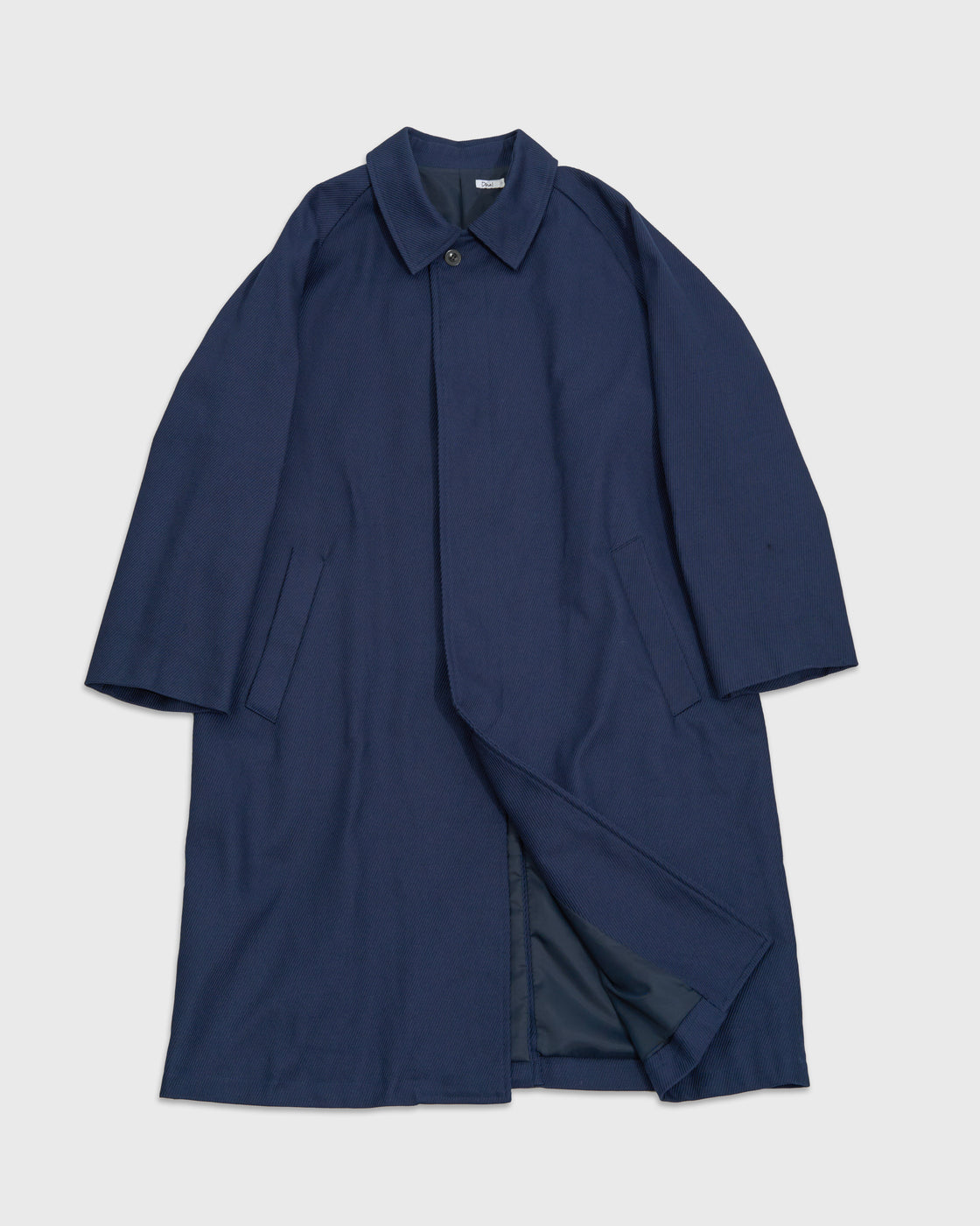 Dhal OniKarsey Balmacaan Coat, Navy