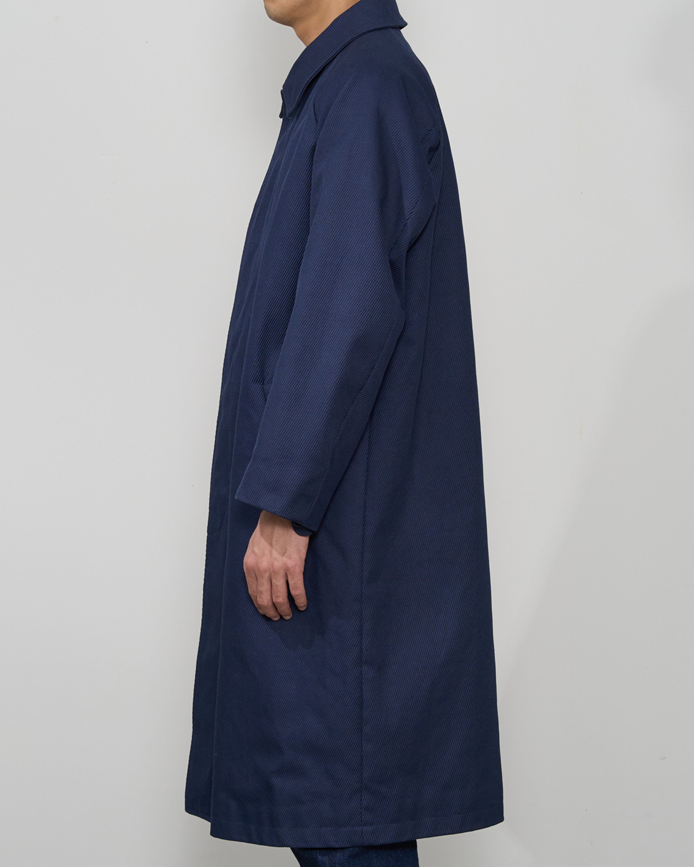 Dhal OniKarsey Balmacaan Coat, Navy