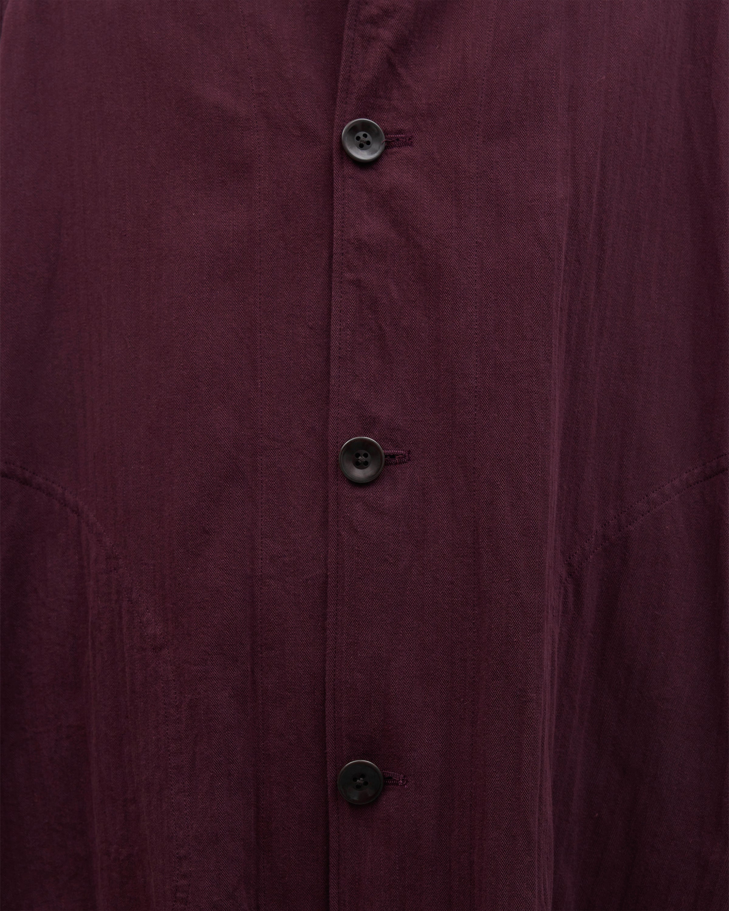 Dhal 1950 German Regular Herringbone Motorcycle Coat, Burgundy