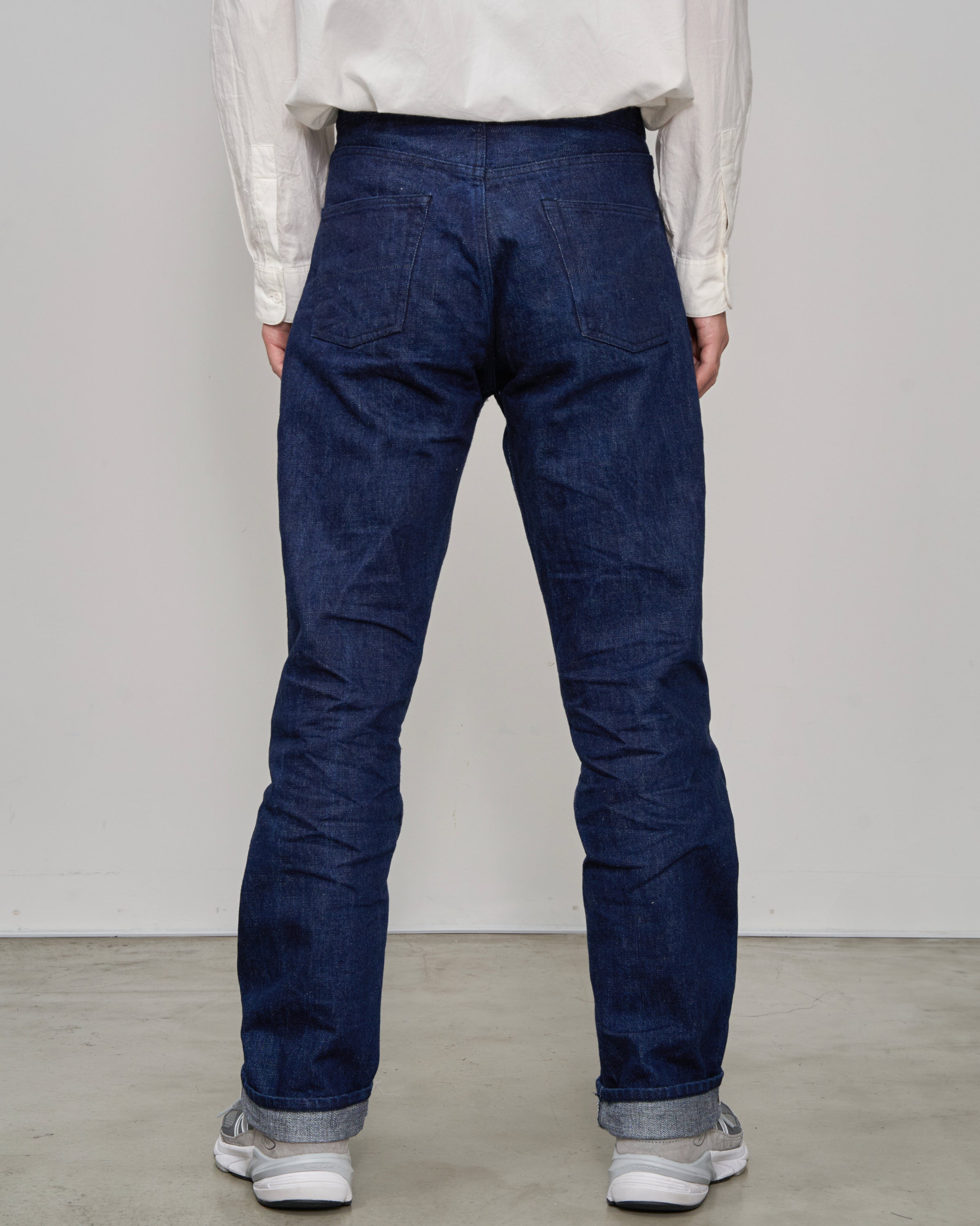 Dhal Stone Wash Denim Pants, Indigo