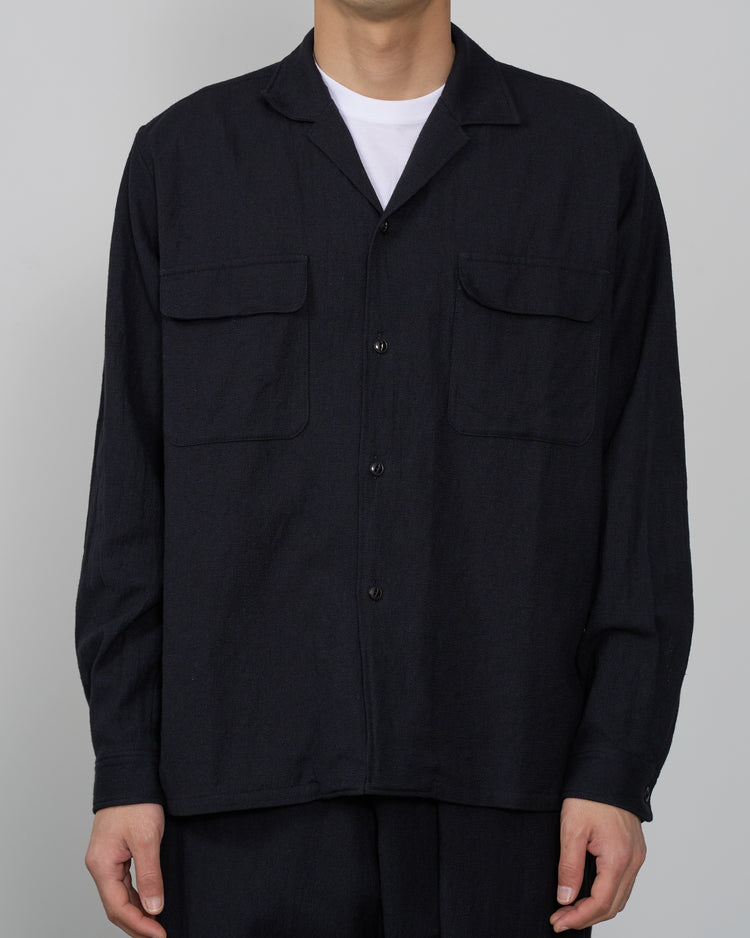 美品 dhal シャツ ダル Dhal(ダル) /50/-Kooshiパターンジップシャツ /レッド×オフ