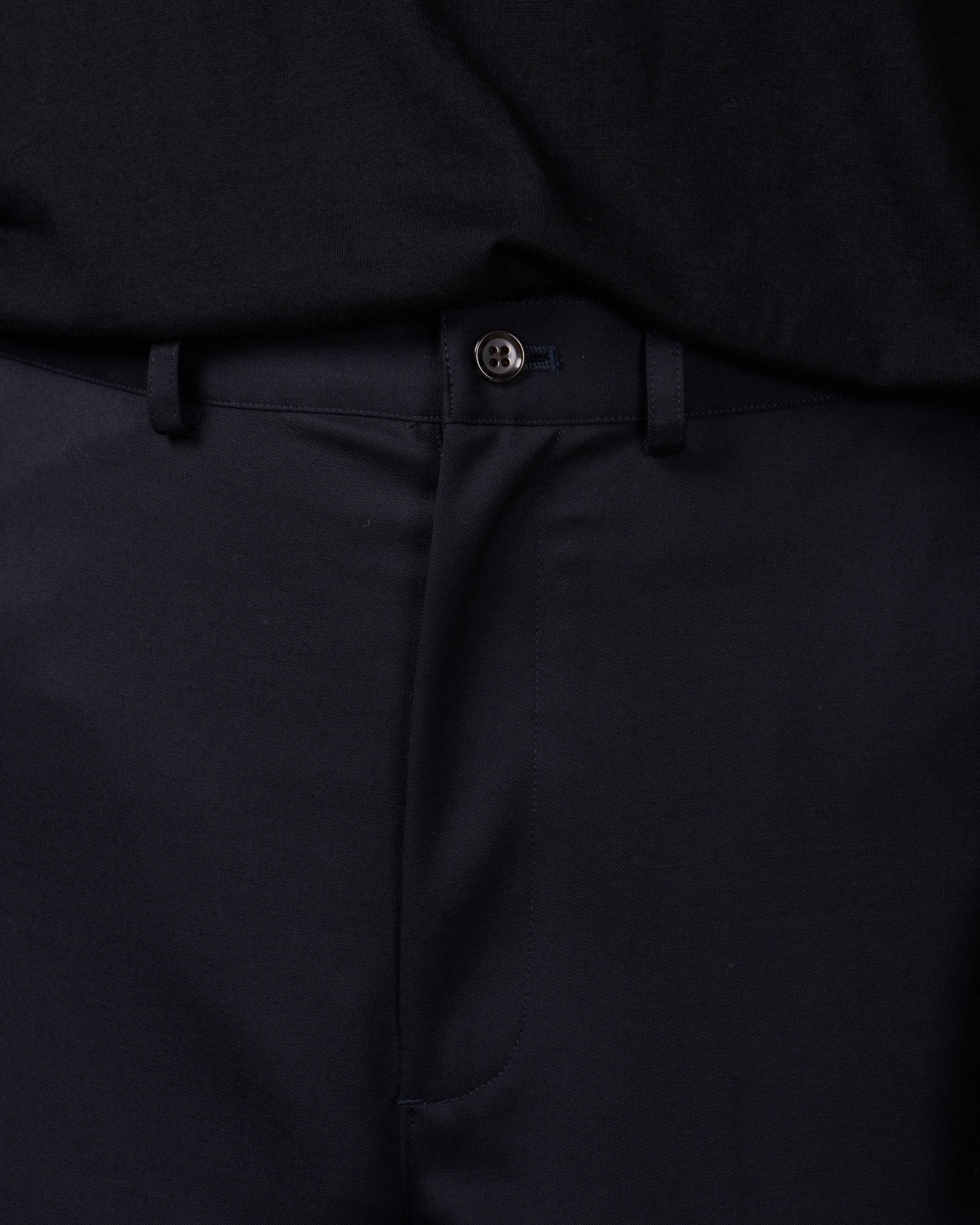 Dhal Wool Gaba Slim Pants, Navy