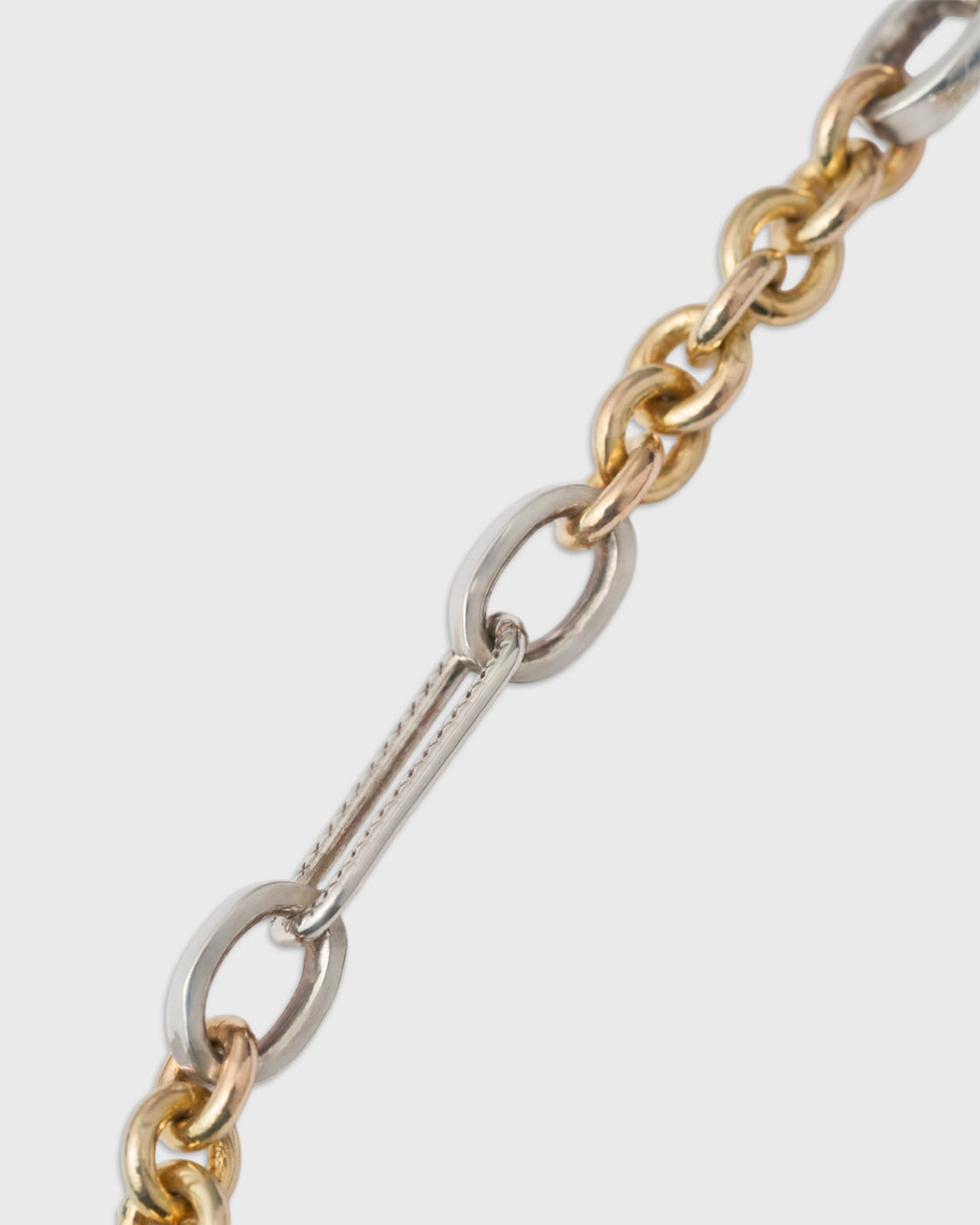 Garden of eden 24SS-094,9K Royal Gold Mix Chain Bracelet, Silver & Gold