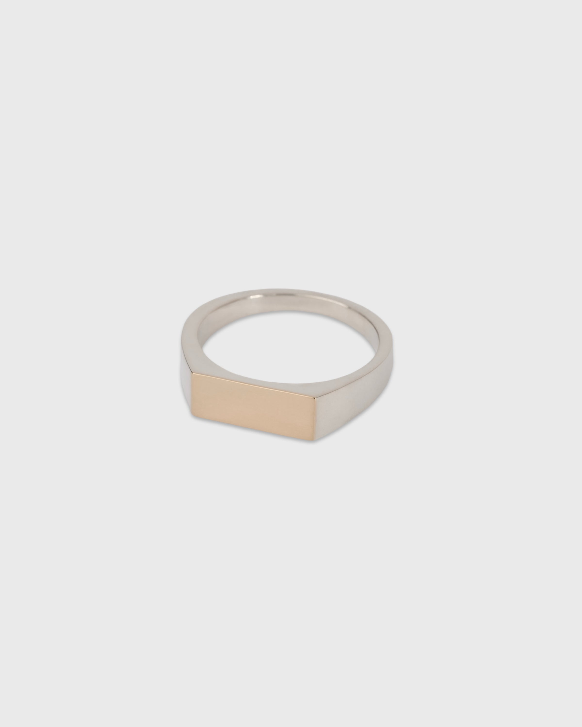 Garden of eden 23SS-029 Square Ring Medium, Silver & 9K Gold