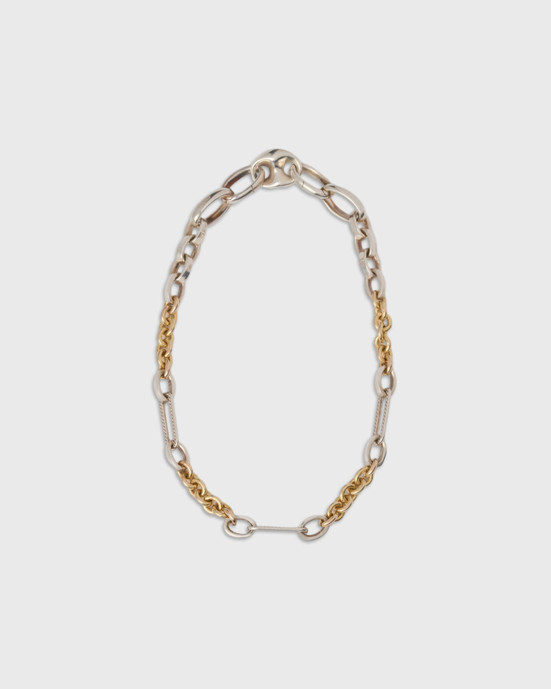 Garden of eden 24SS-094,9K Royal Gold Mix Chain Bracelet, Silver & Gold