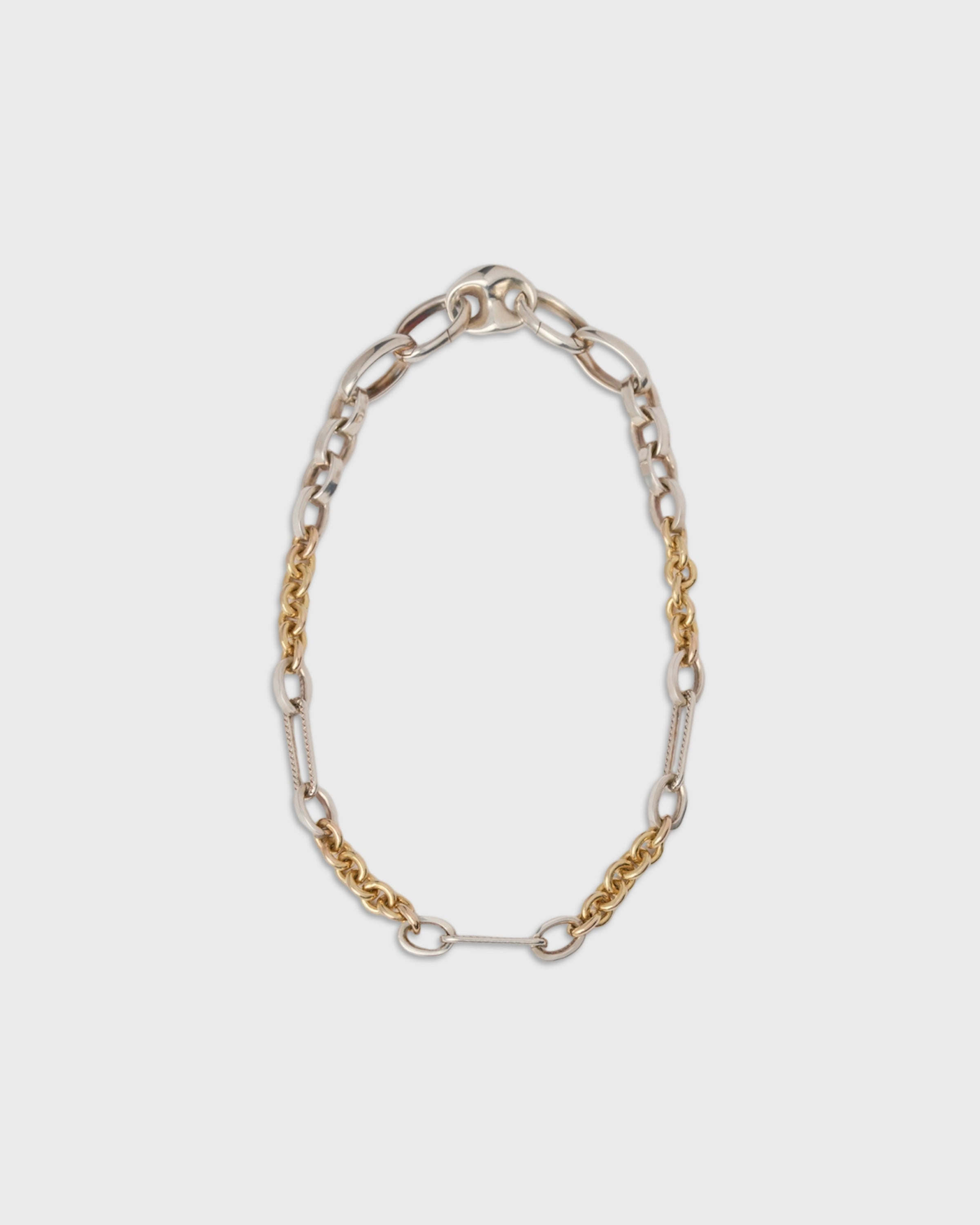 Garden of eden 24SS-094,9K Royal Gold Mix Chain Bracelet, Silver & Gold