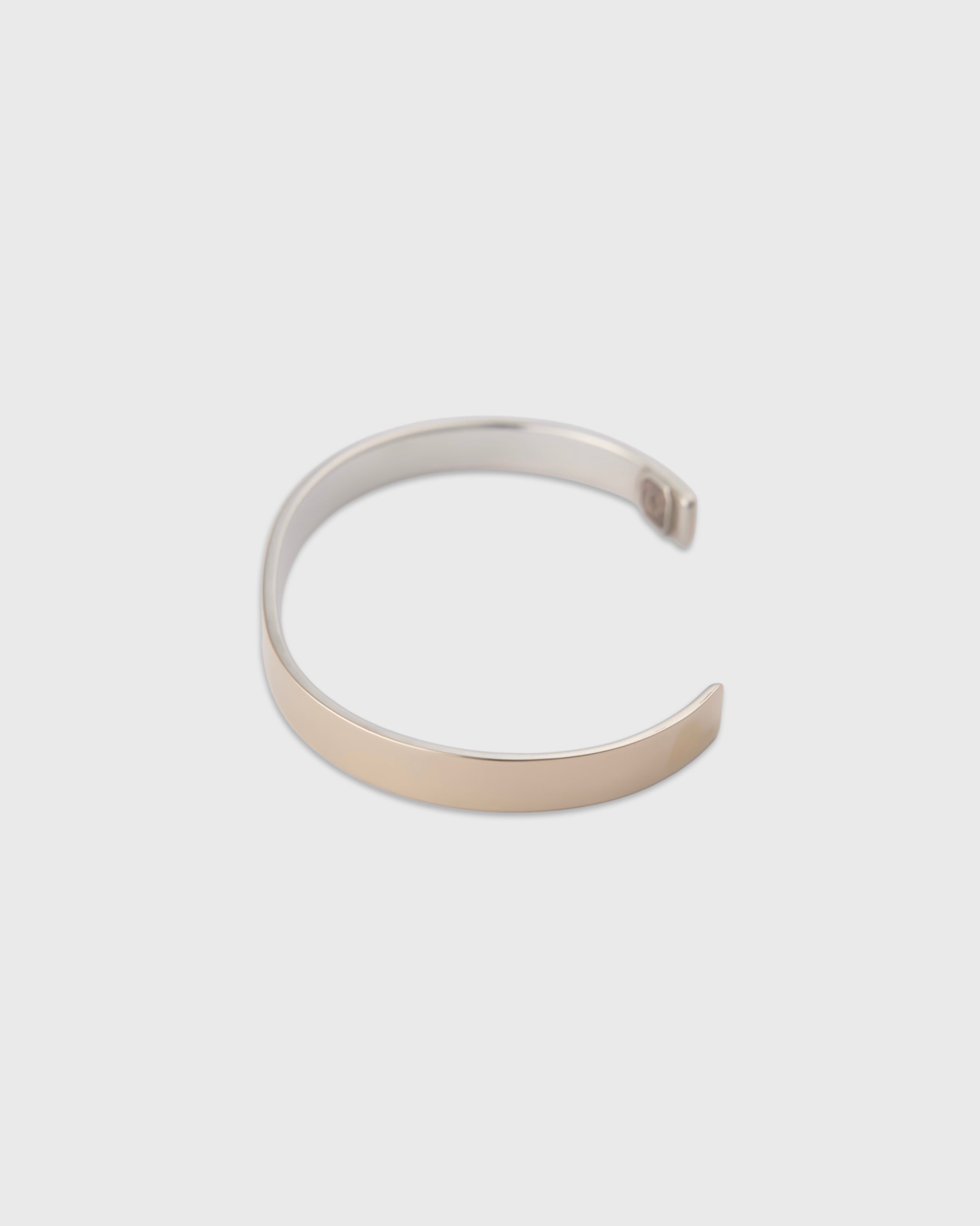 Garden of eden 23SS-020 Vermeil Flat Bangle Wide, Silver & 9KGold