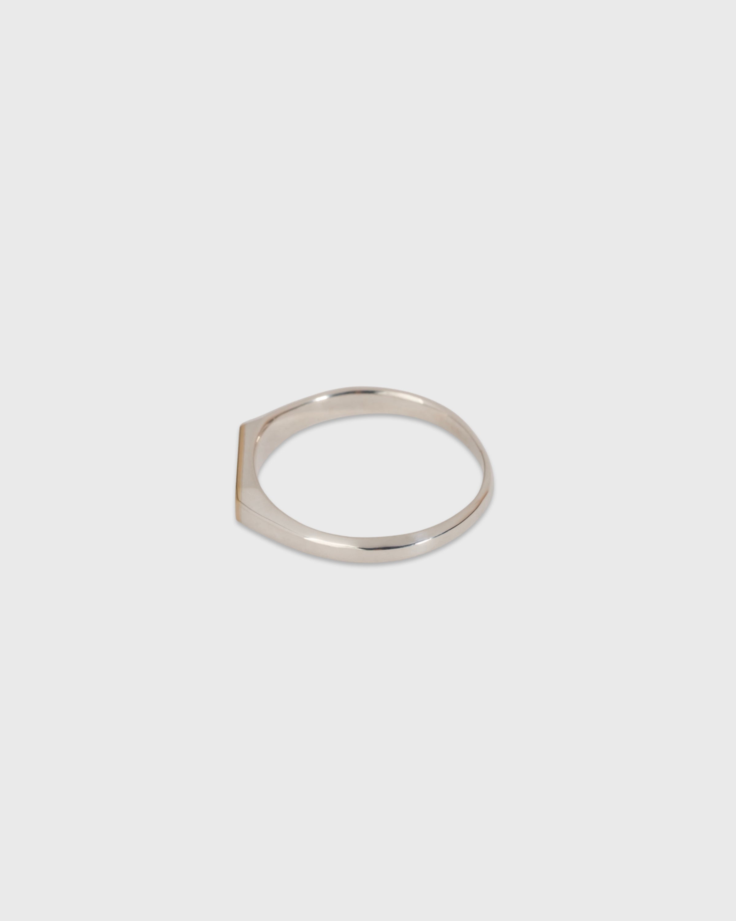 Garden of eden 21SS-SR02 Octagon Signet Ring, Silver 18K Gold