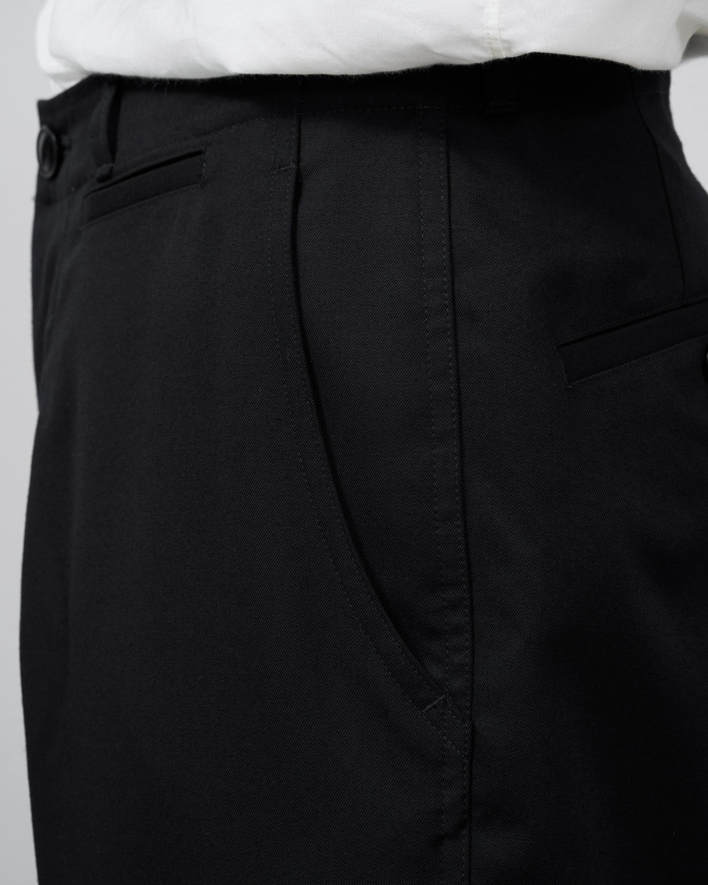 Dhal Wool Gaba Chino Pants, Black