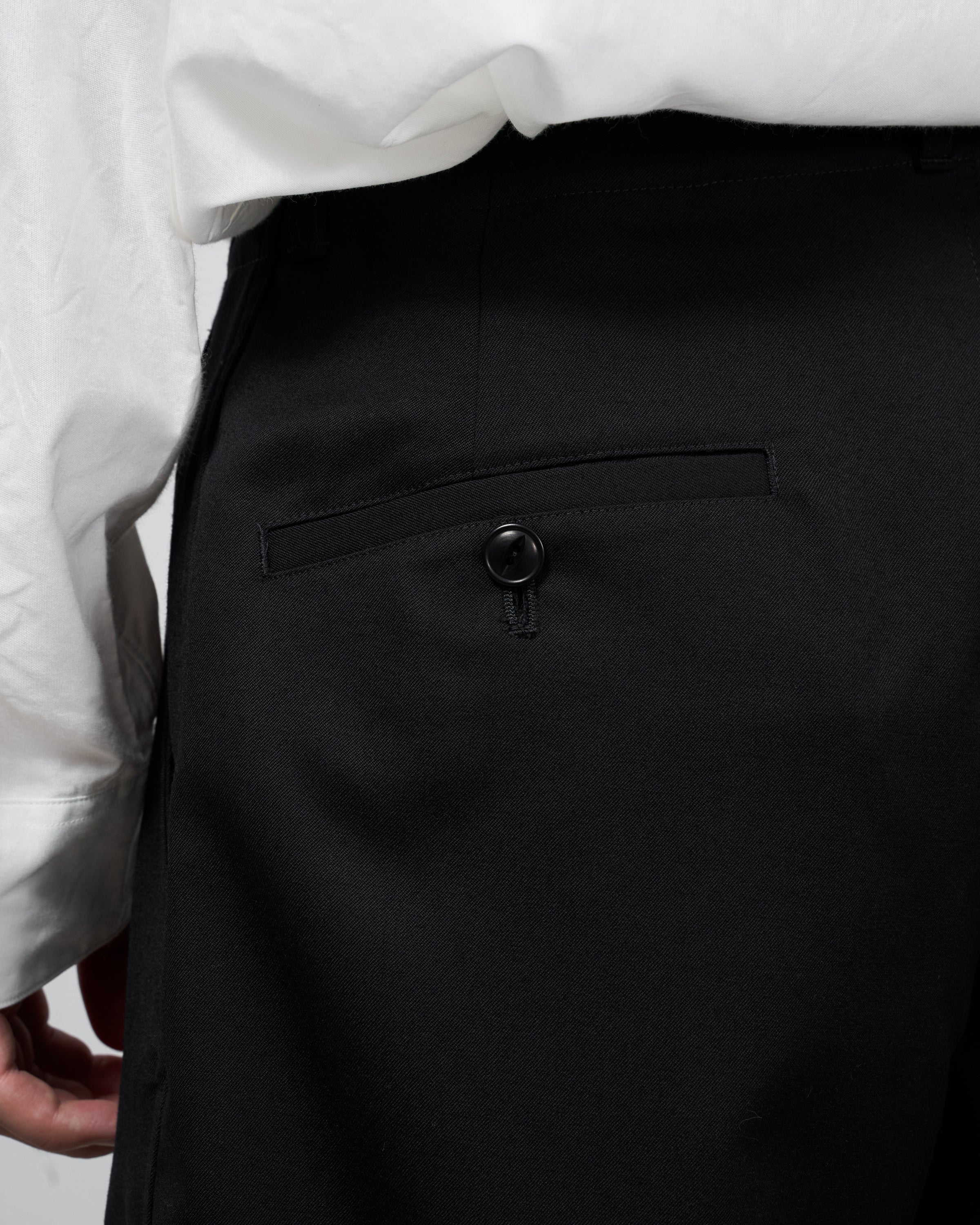 Dhal Wool Gaba Chino Pants, Black