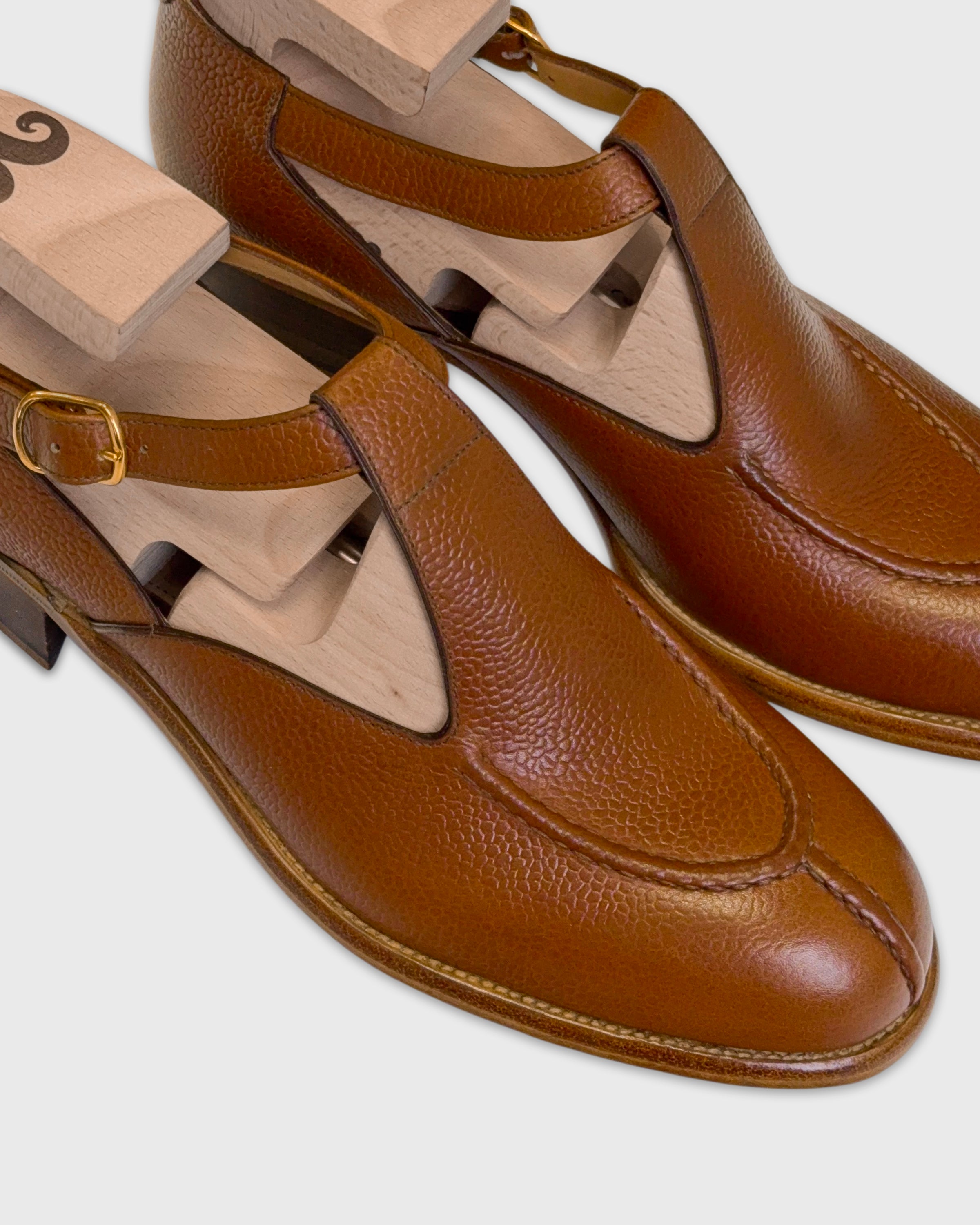 Le Yucca's T Strap Shoes, Light Brown