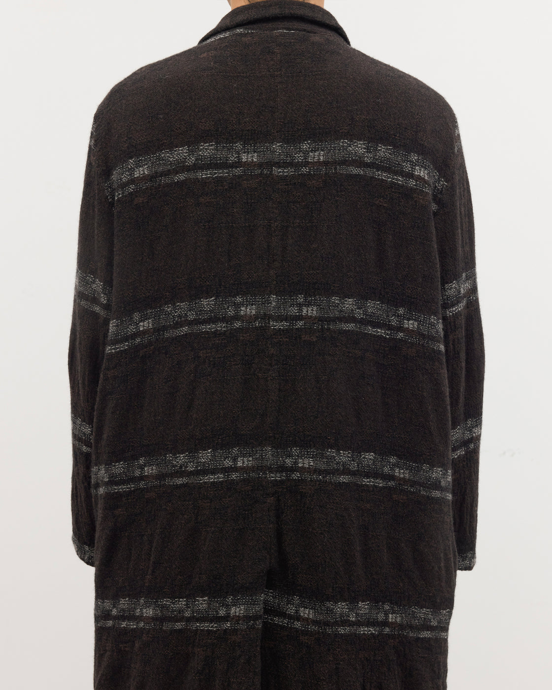 Dhal Wool Jacquard 縮絨 Coat, Black