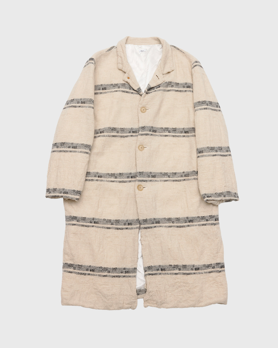 Dhal Wool Jacquard 縮絨 Coat, White