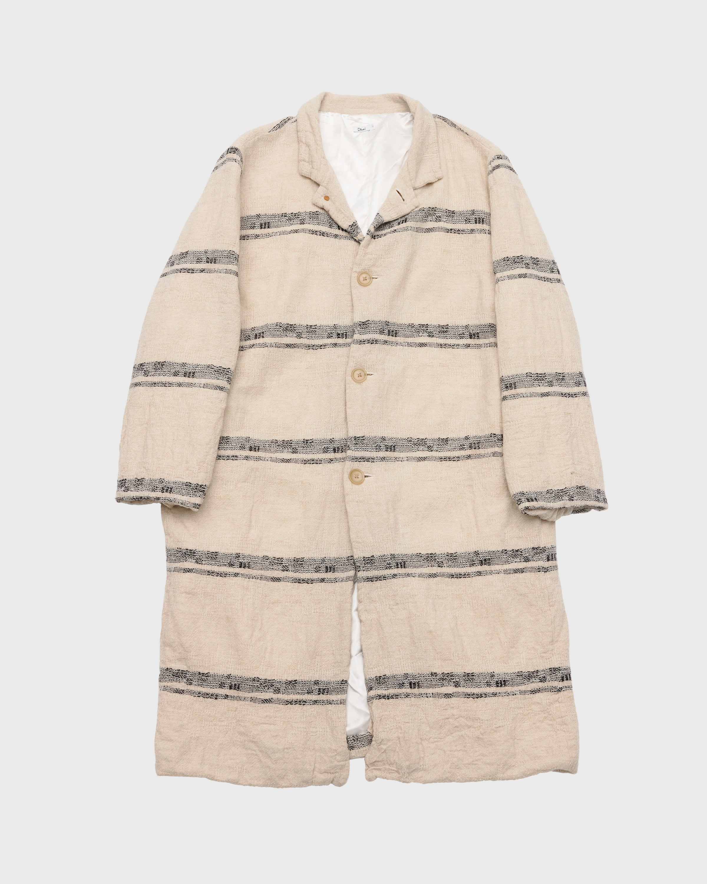 Dhal Wool Jacquard 縮絨 Coat, White