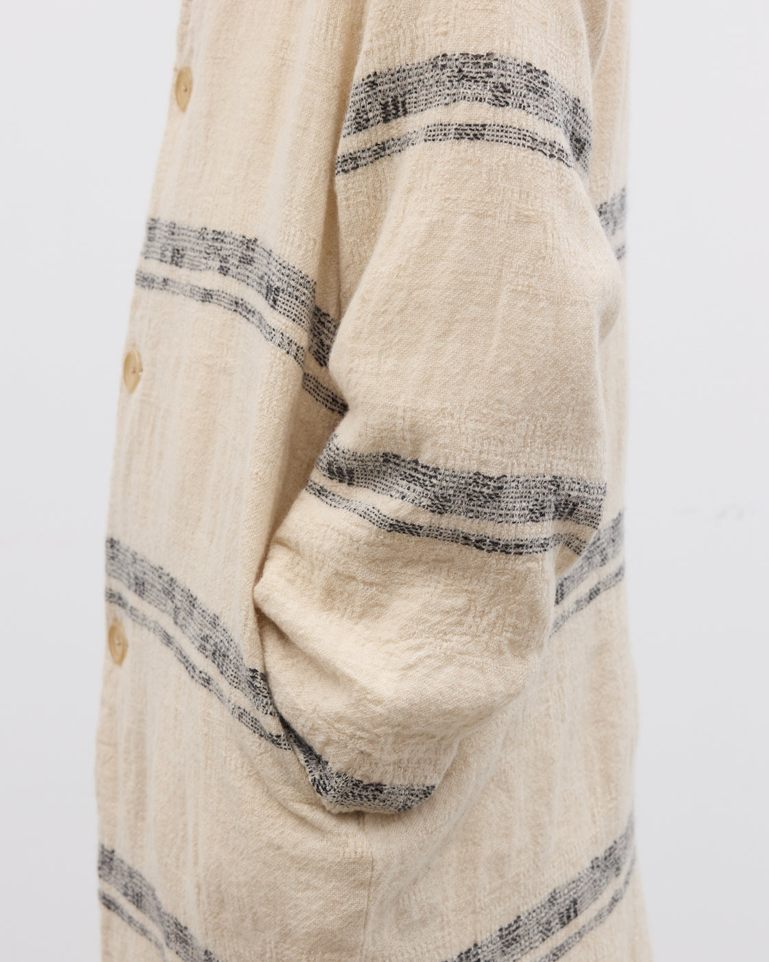 Dhal Wool Jacquard 縮絨 Coat, White