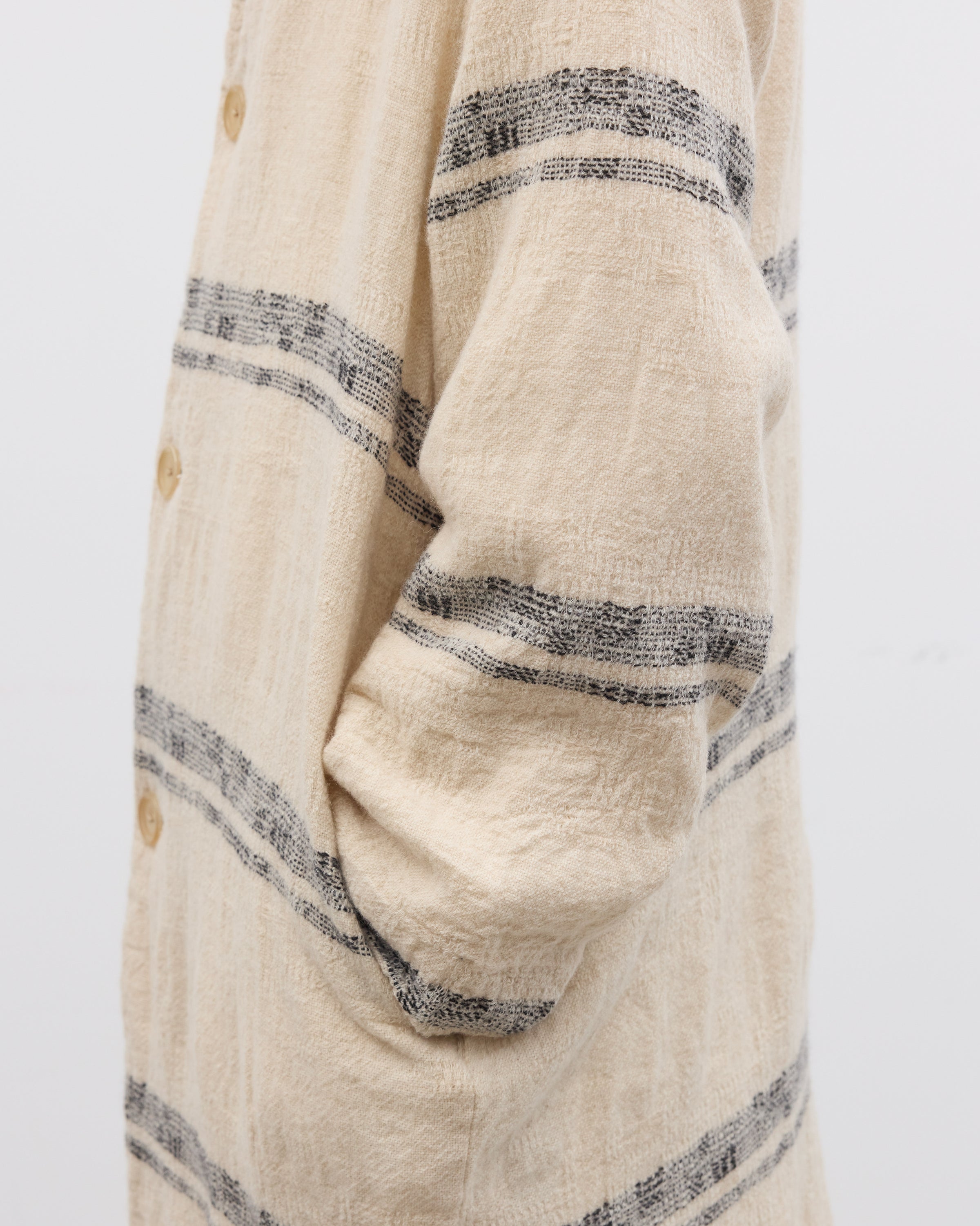Dhal Wool Jacquard 縮絨 Coat, White