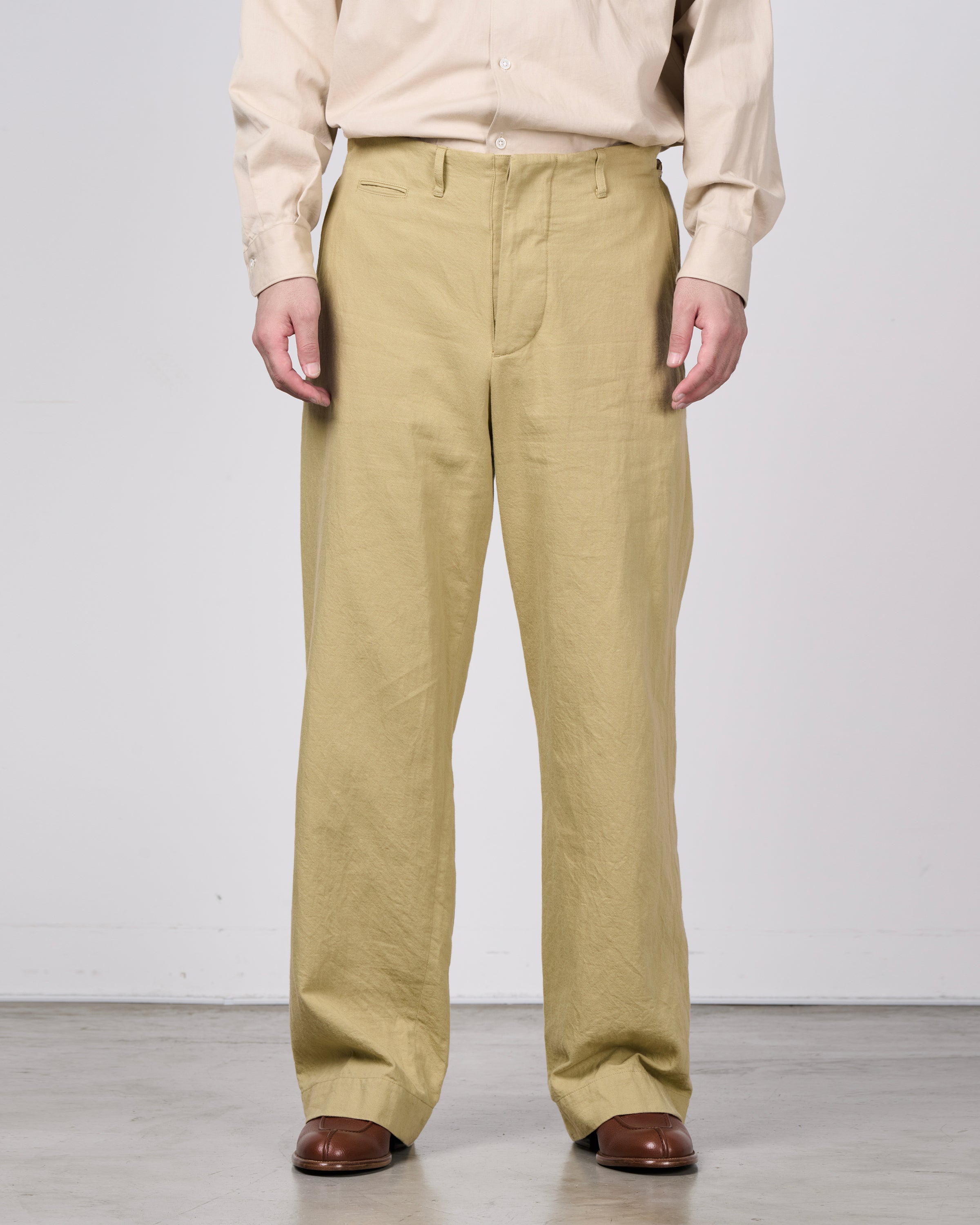 Dhal Bradford 1930's Algerian Twill RAF Pants, Beige