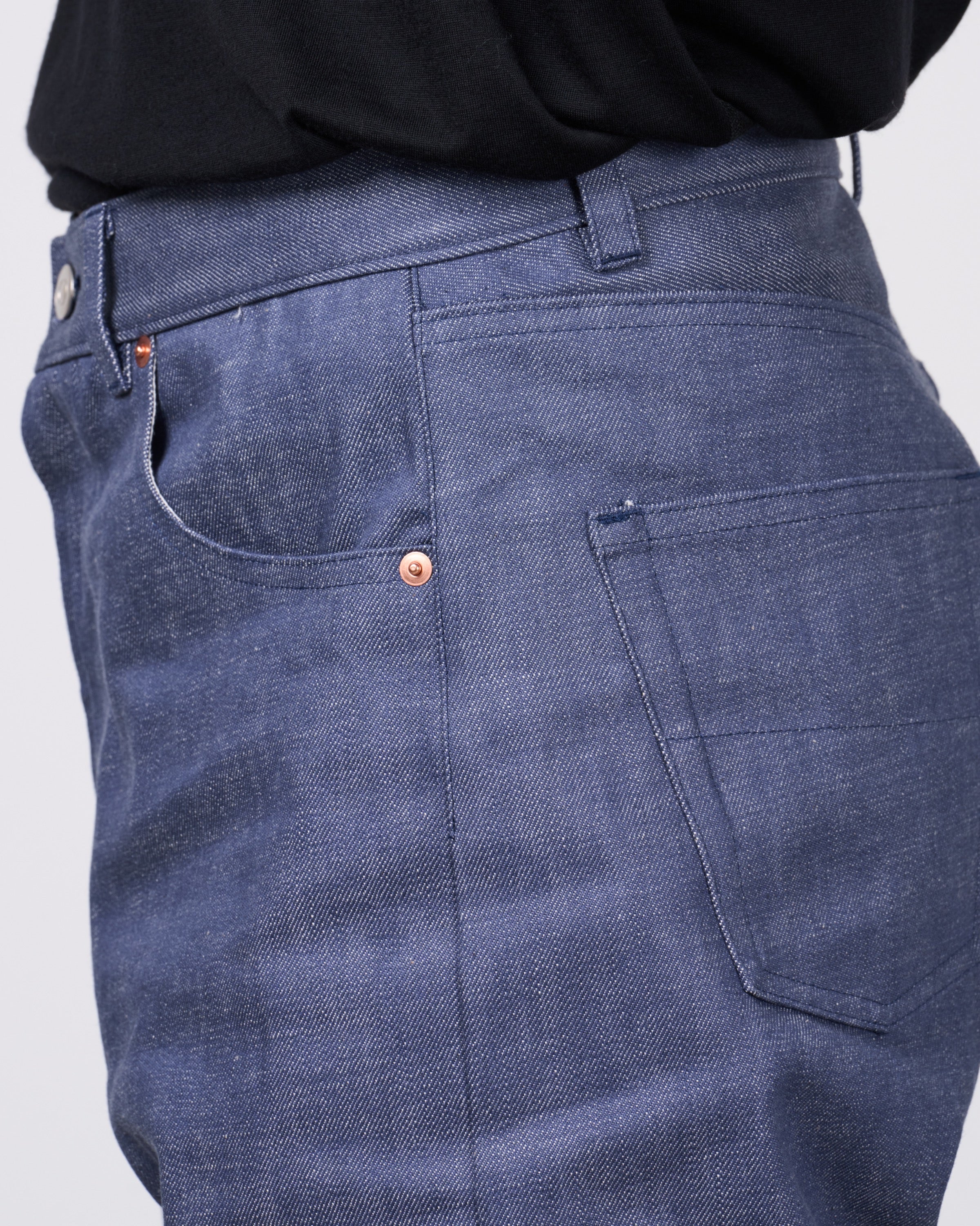 Dhal Zimbabwe Cotton Denim New 5Pocket Denim, Blue