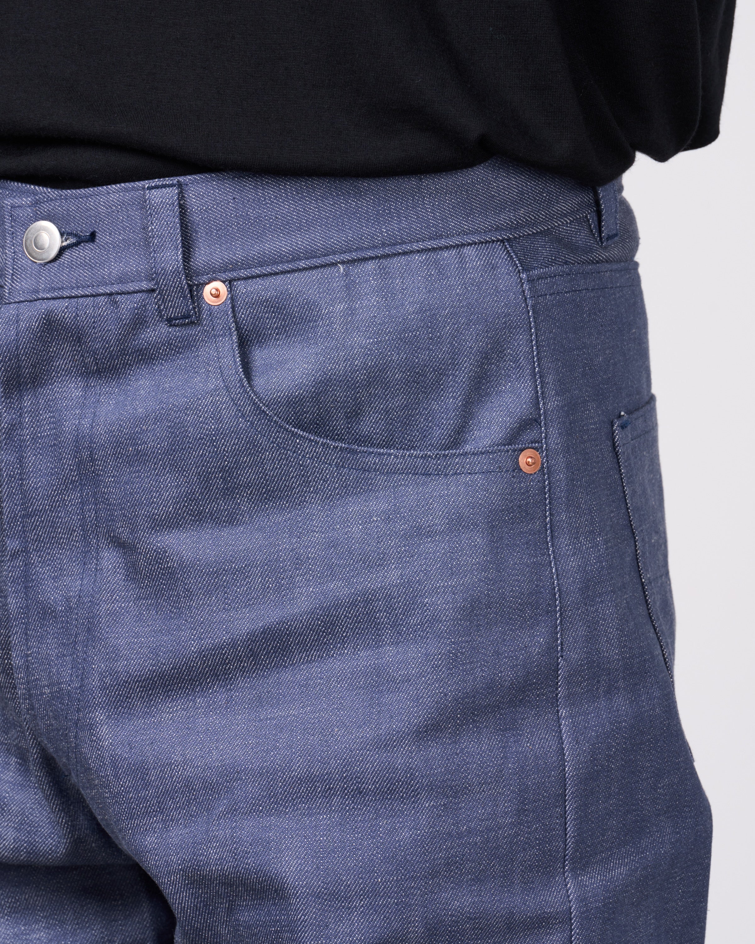Dhal Zimbabwe Cotton Denim New 5Pocket Denim, Blue