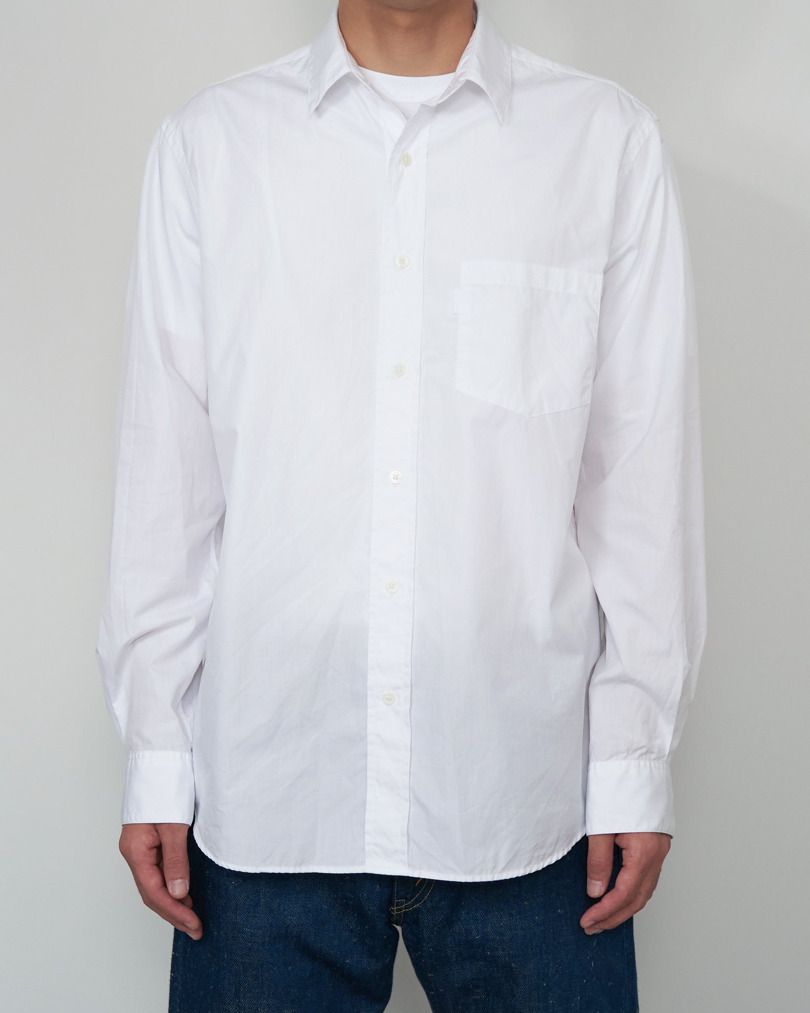 S H GMBT-001 Regular Collar Shirt(Alumo), White