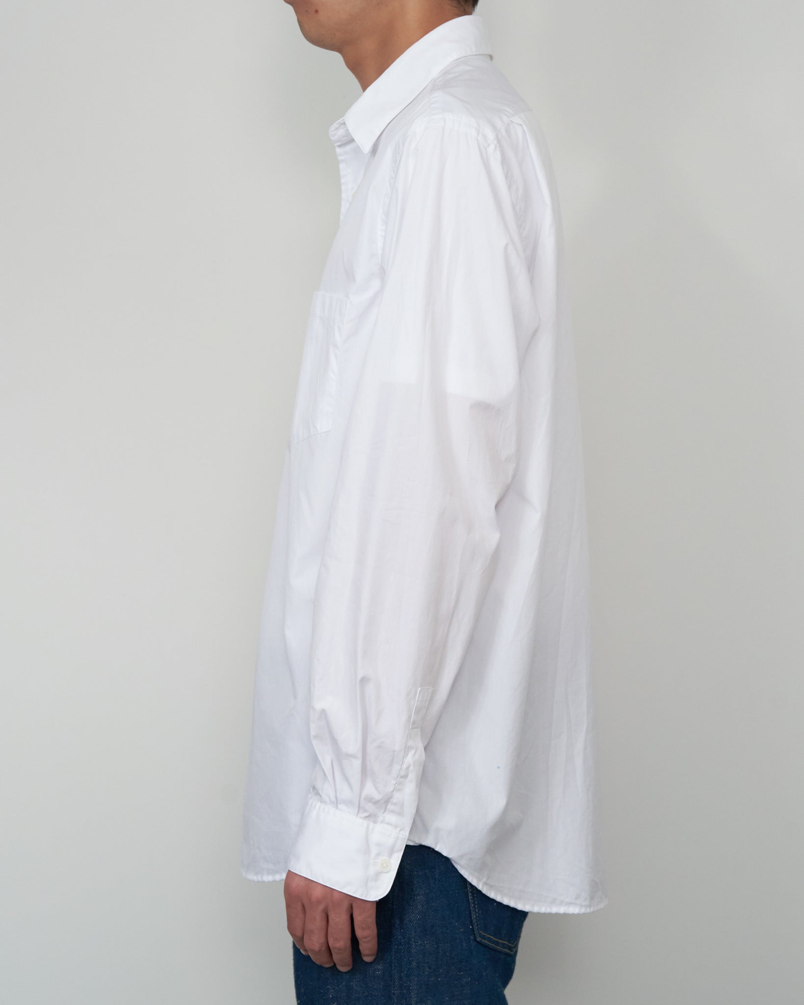 S H GMBT-001 Regular Collar Shirt(Alumo), White