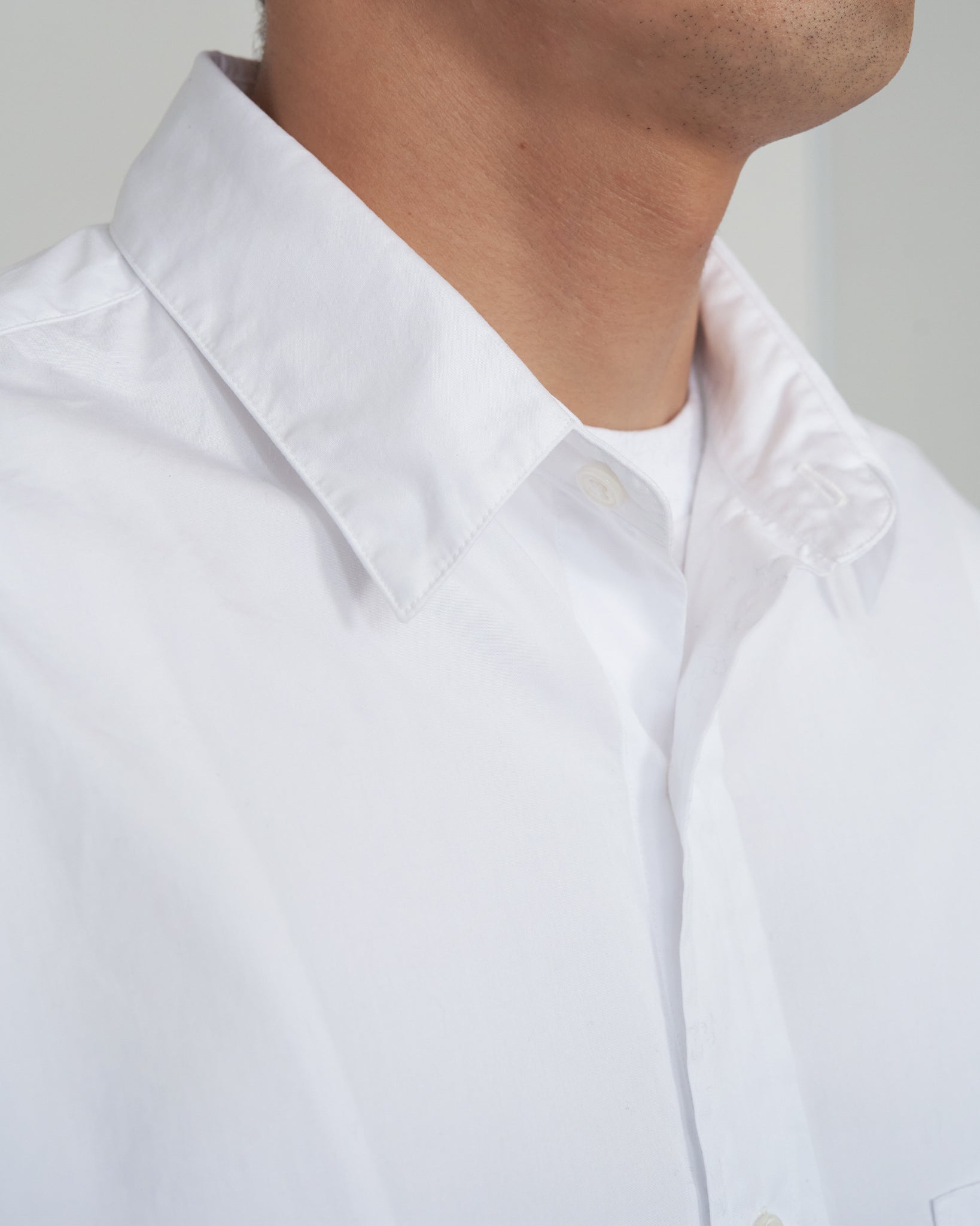 S H GMBT-001 Regular Collar Shirt(Alumo), White