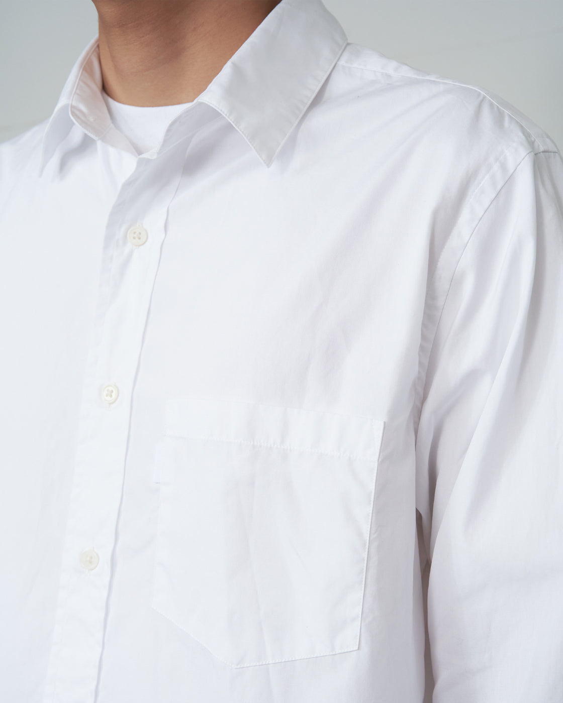 S H GMBT-001 Regular Collar Shirt(Alumo), White