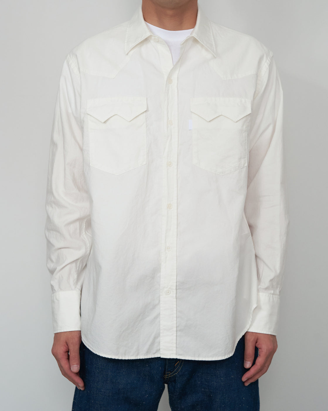 S H-WSTN-003 Western Shirt, White