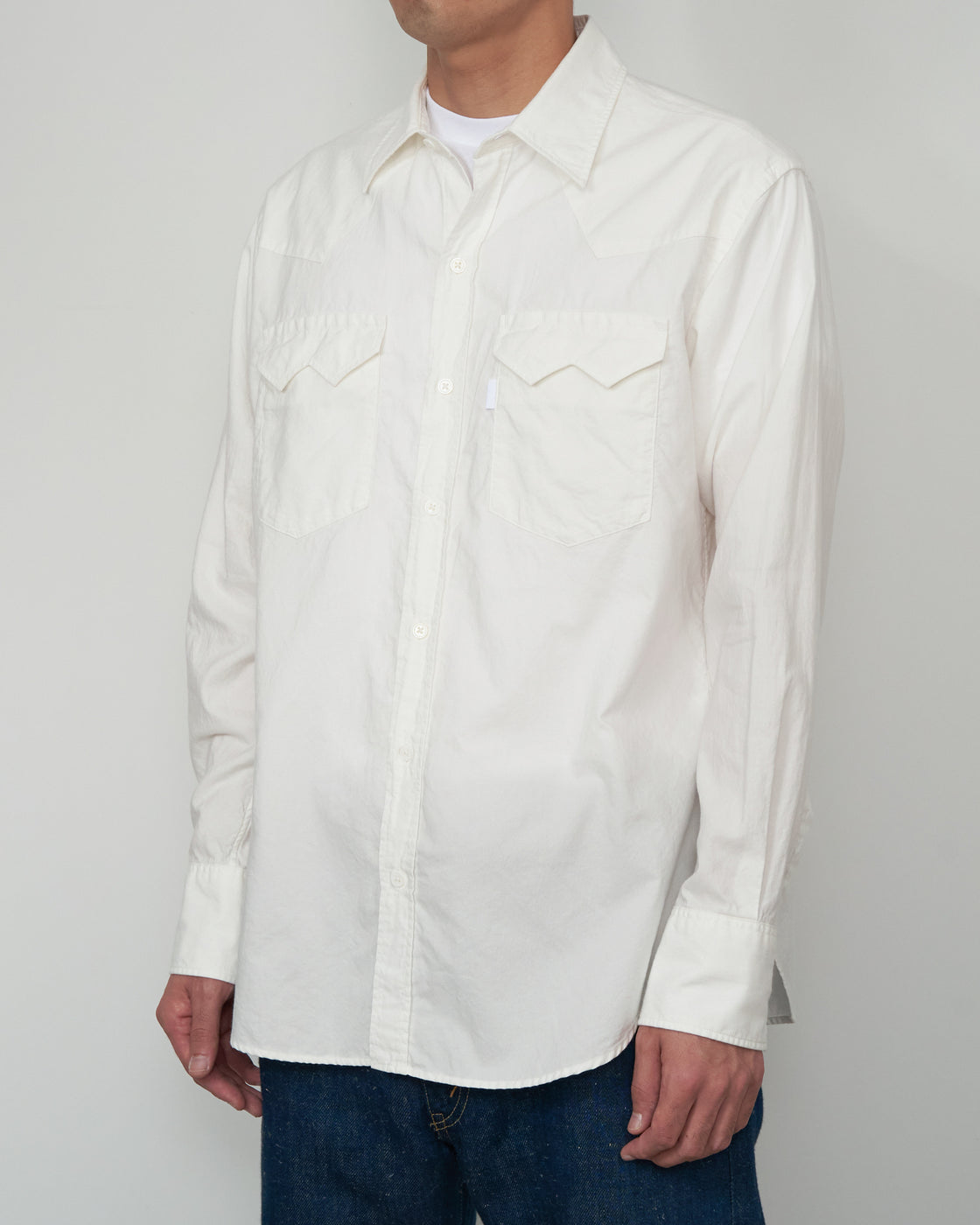 S H-WSTN-003 Western Shirt, White