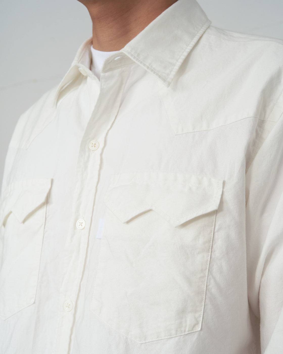 S H-WSTN-003 Western Shirt, White