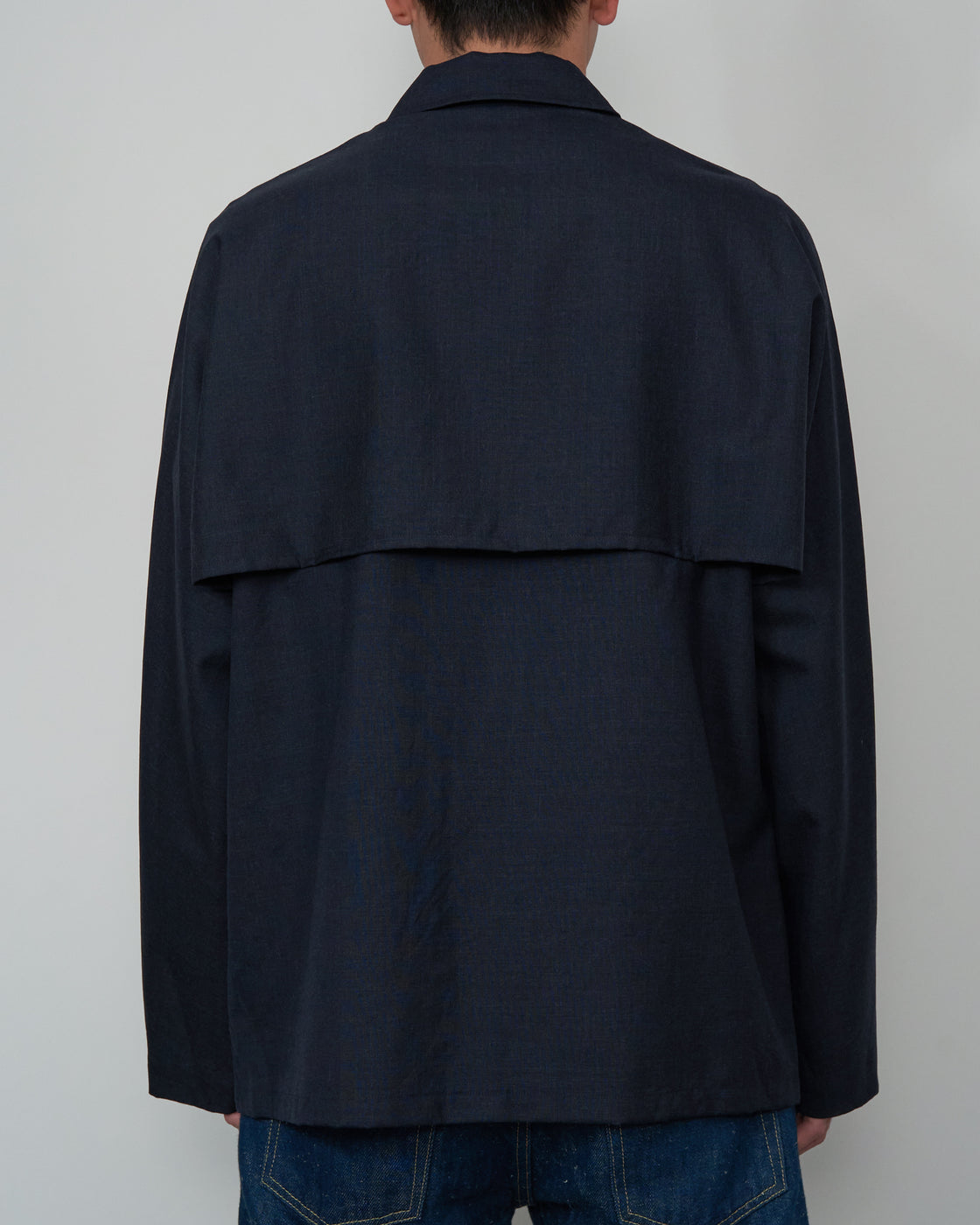 S H FLSN-024 Mackinaw Shirt(Wool), Heather Navy