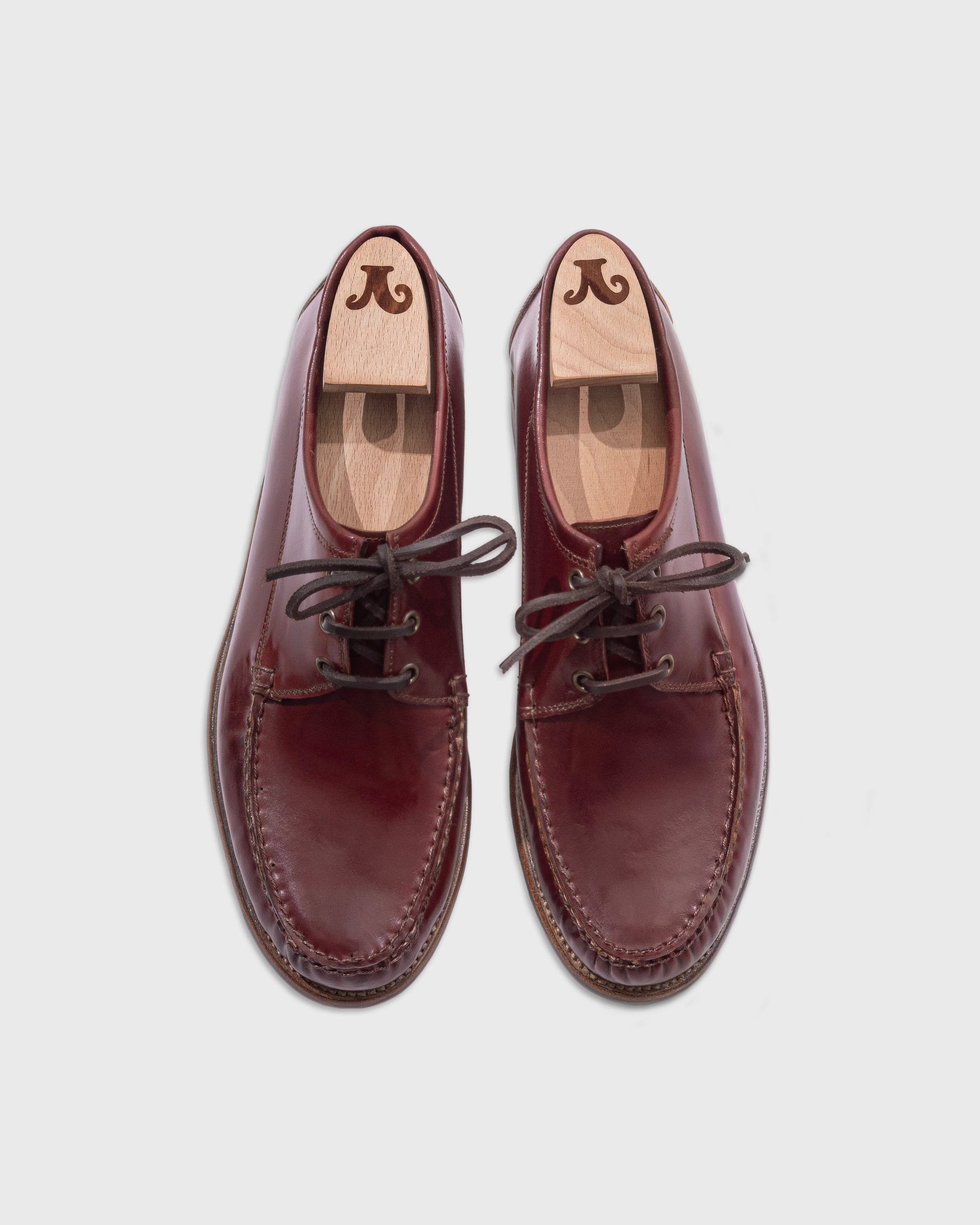 Le Yucca's Cordovan Moccasins, Dark Burgundy