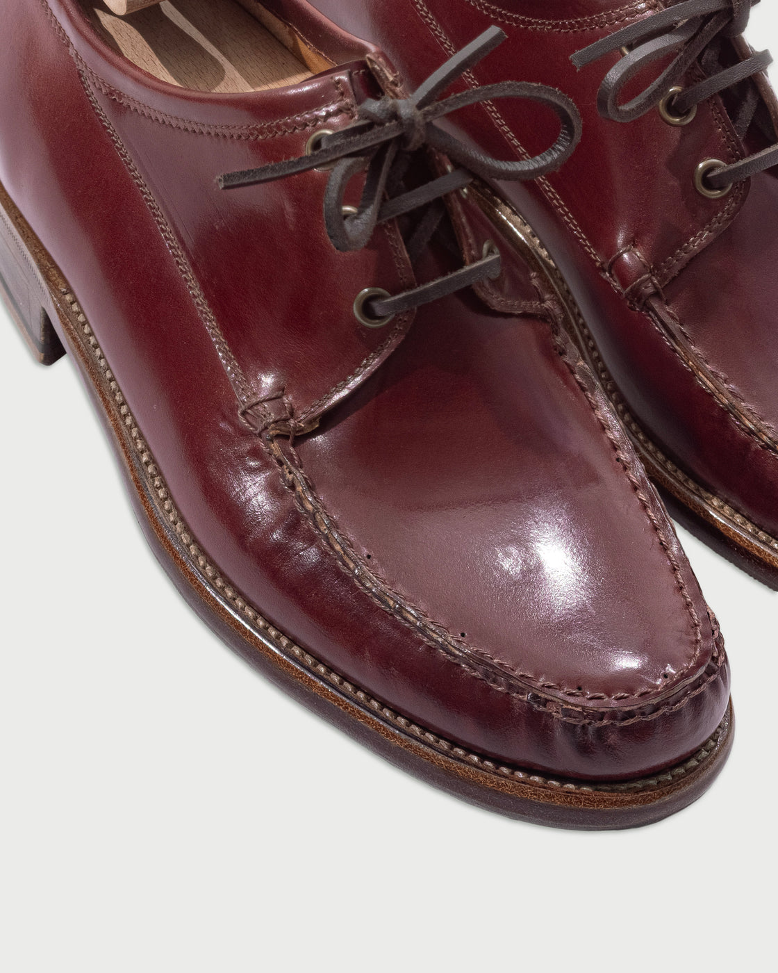 Le Yucca's Cordovan Moccasins, Dark Burgundy
