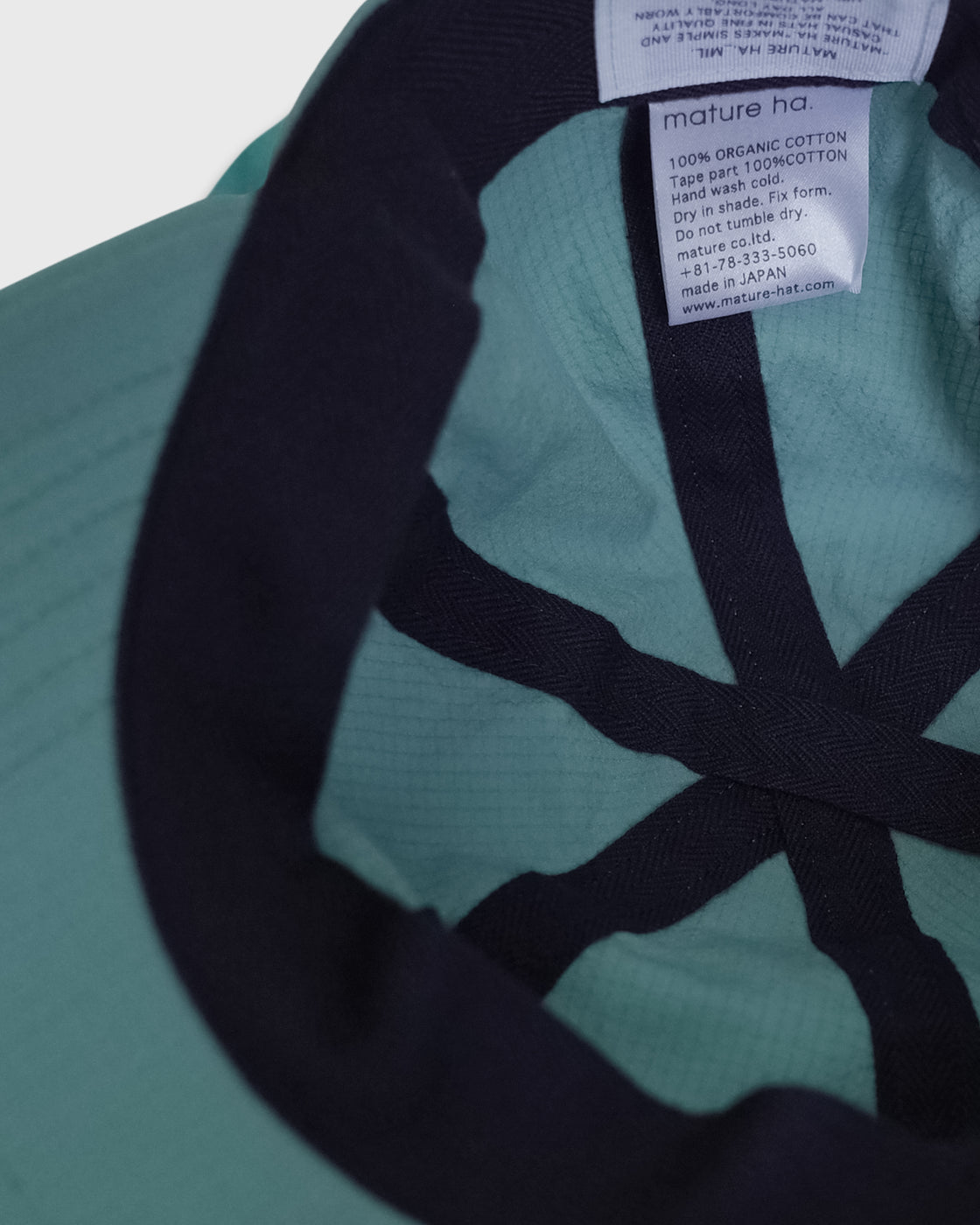 MATURE HA._MIL Trainer Cap Low Lipstop Washed, Aqua Green