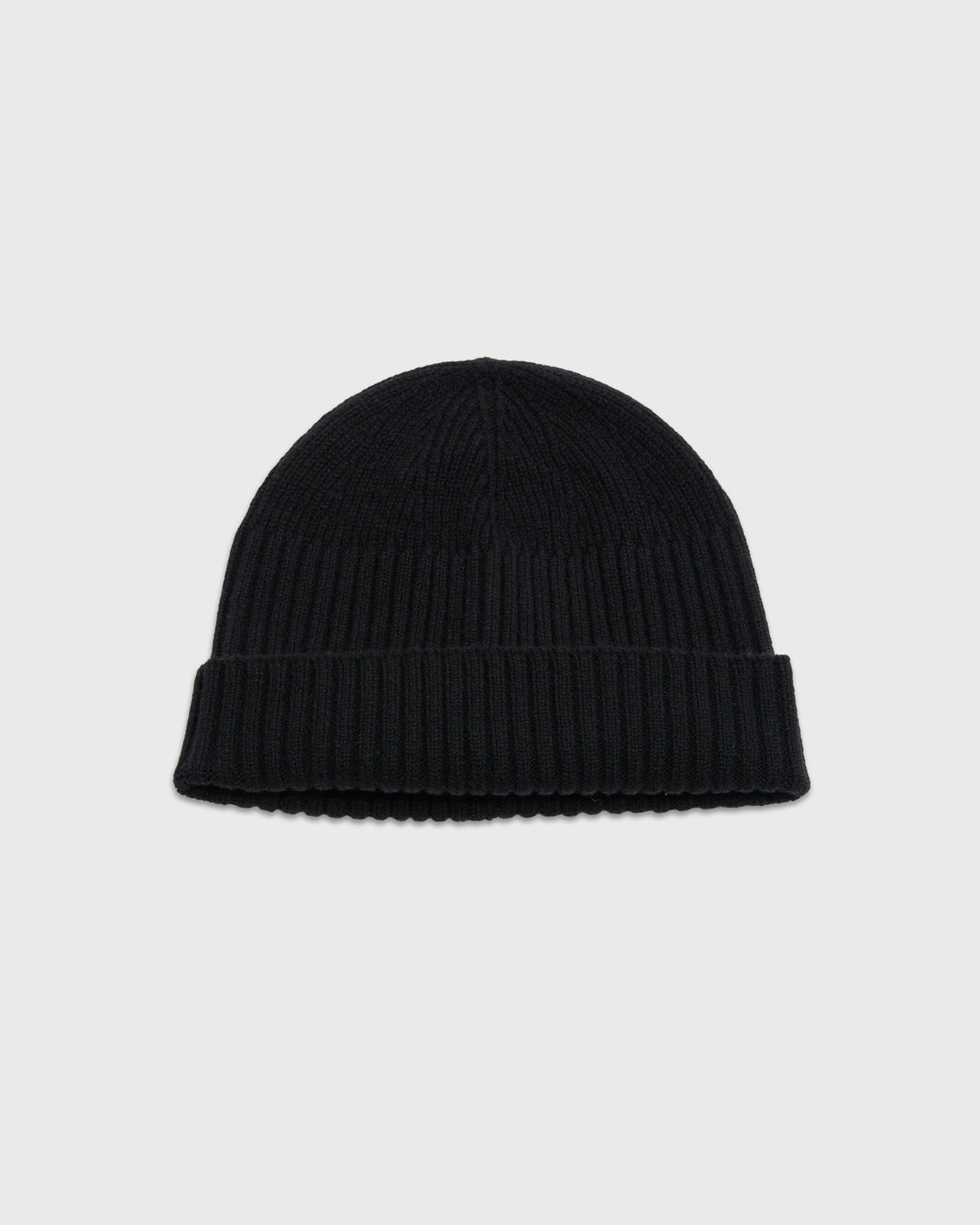 MATURE HA._MIL Long Rib Knit Cap, Black