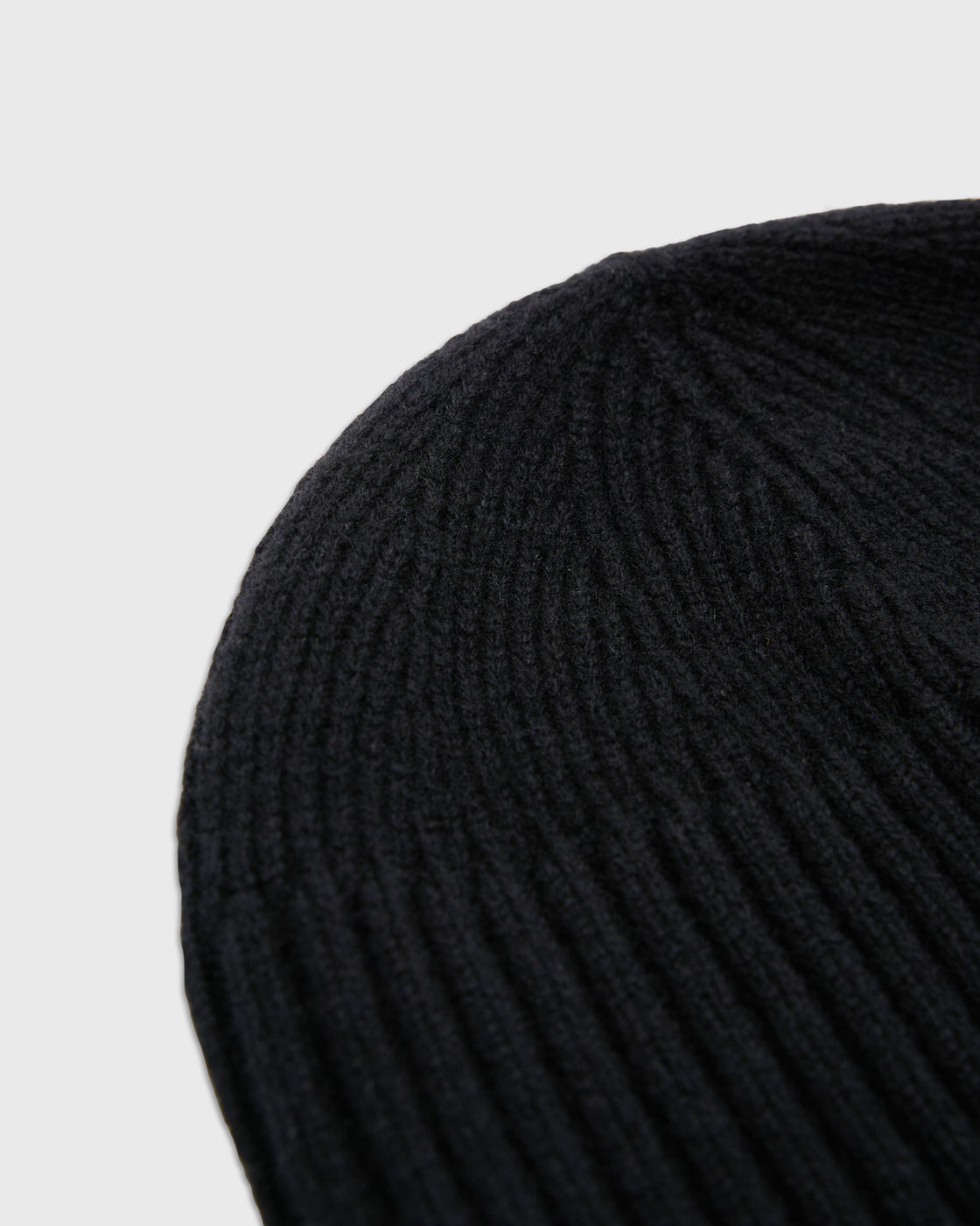 MATURE HA._MIL Long Rib Knit Cap, Black